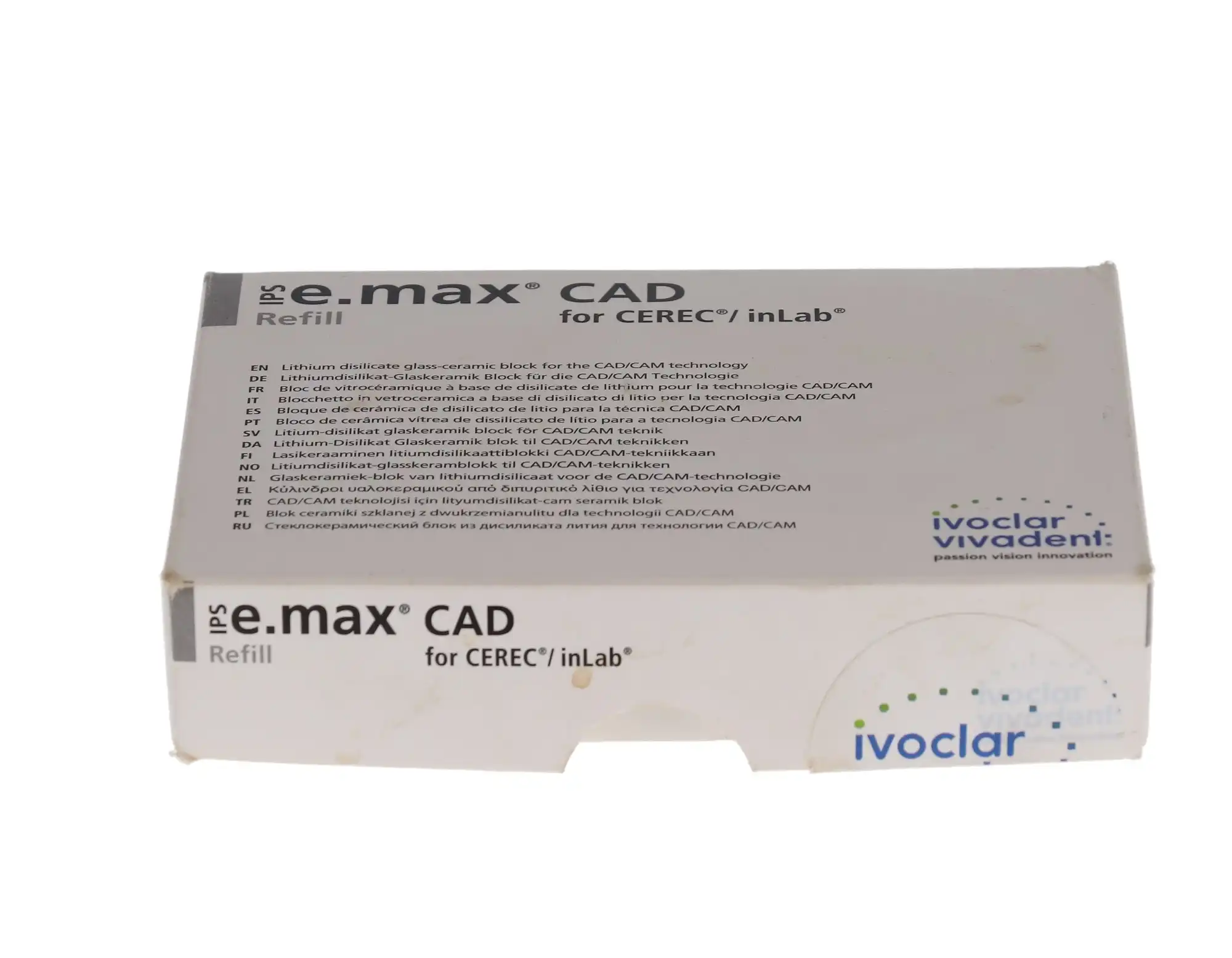 IPS e.max CAD for CEREC and inLab, High Translucency, C14, A1, 5/Pk, 626407 thumbnail 4