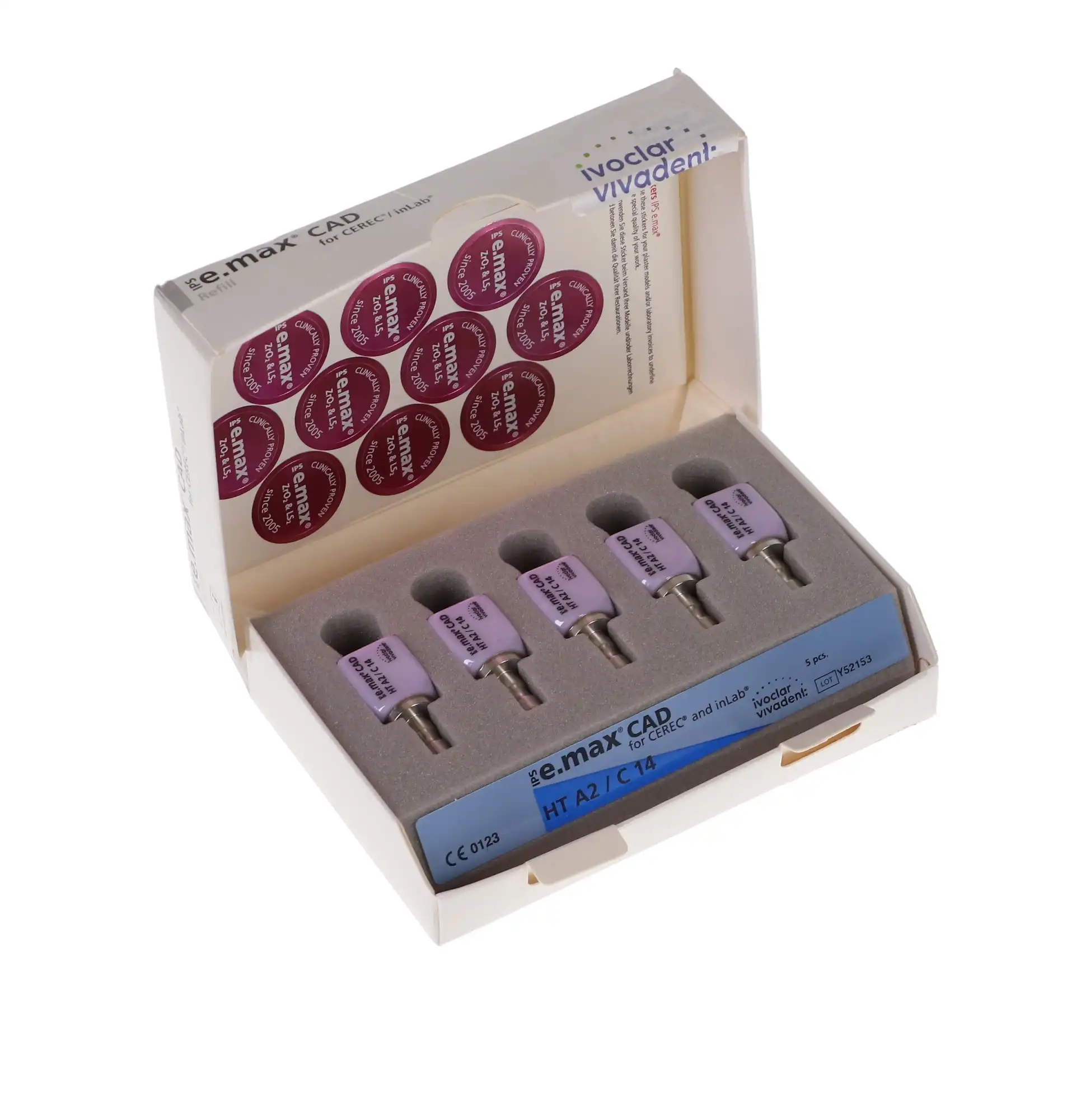 IPS e.max CAD HT, C14, A3, 5/Pk, 626408 thumbnail 2