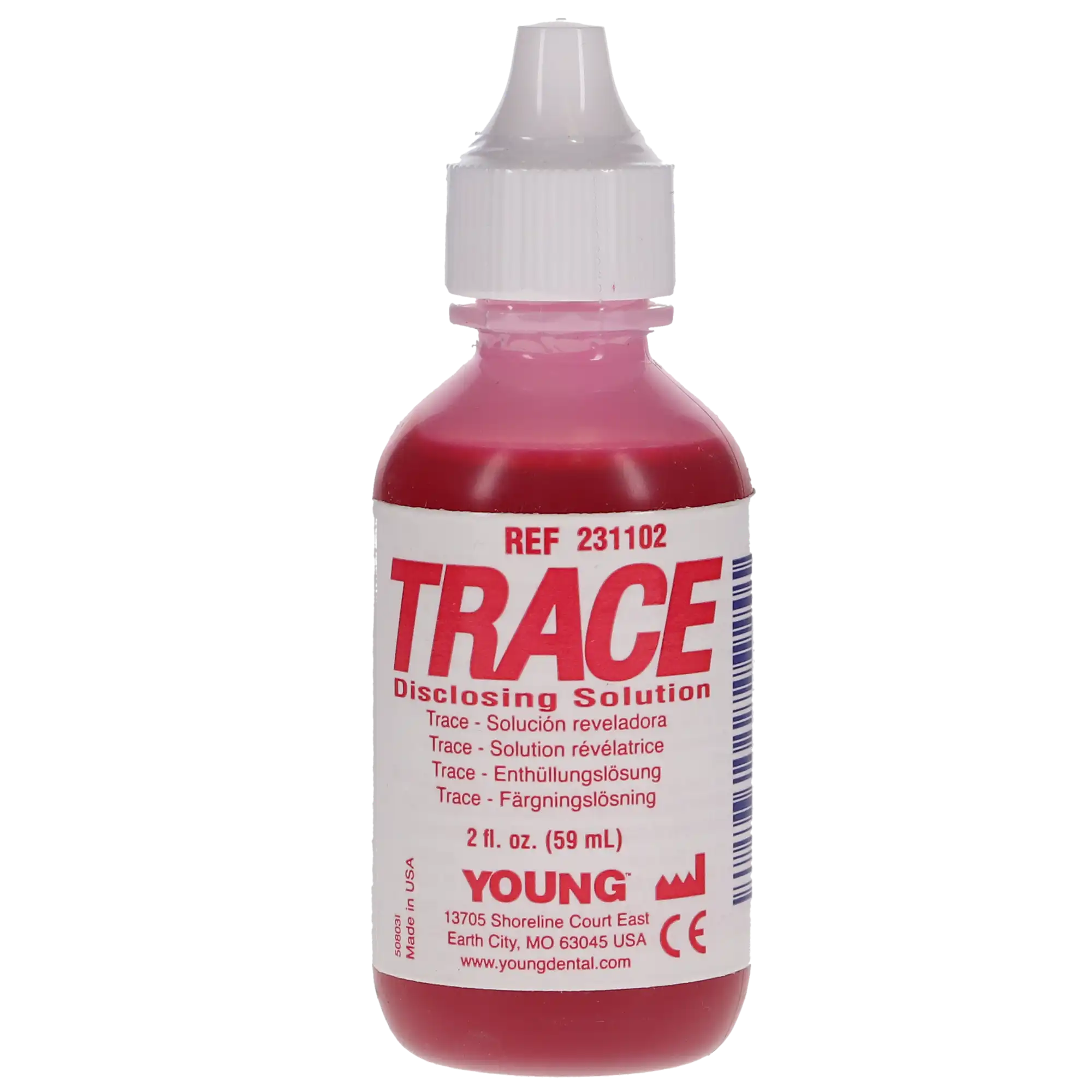 Trace Disclosing Solution, Liquid, 2 oz Bottle, Red, 1/Pk, 231102 thumbnail 6