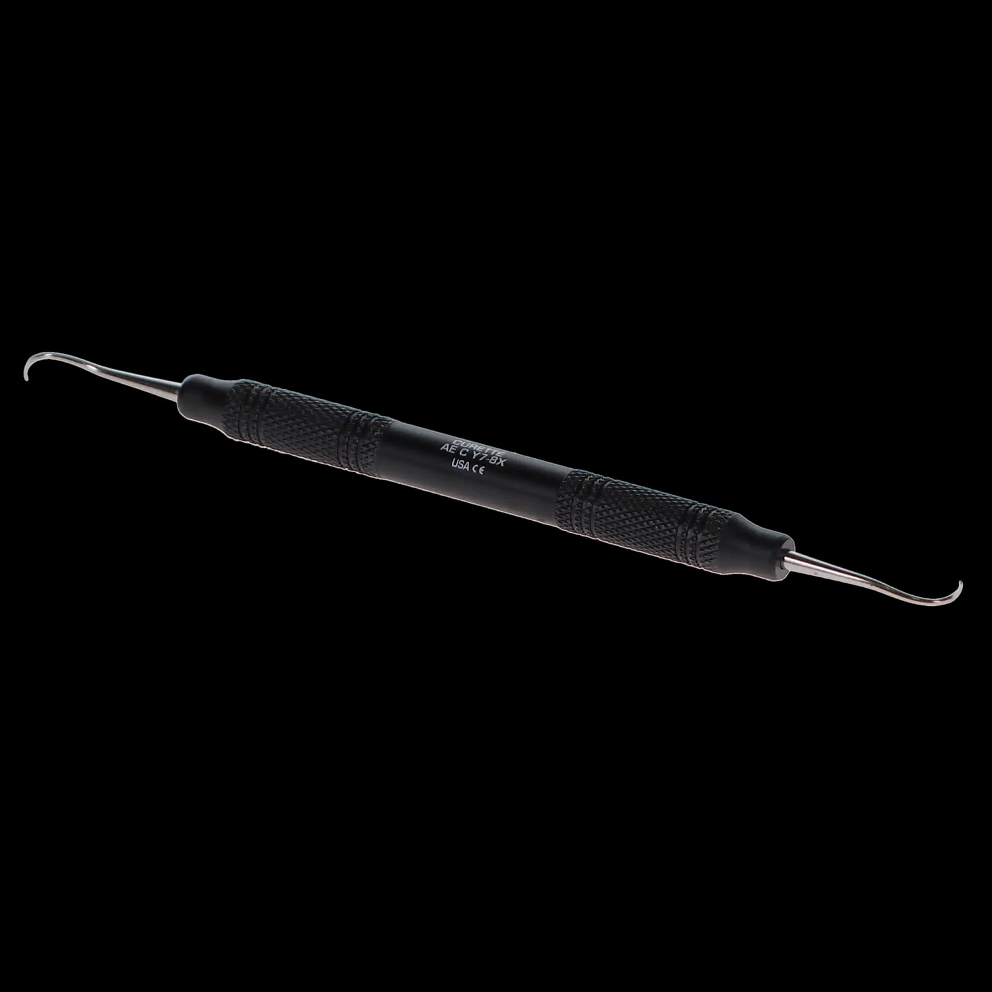American Eagle Instruments Universal Curette, Double-Ended, 7-8 Younger-Good, EagleLite Resin Handle, Black, 1/Pk, AECY7-8X thumbnail 3