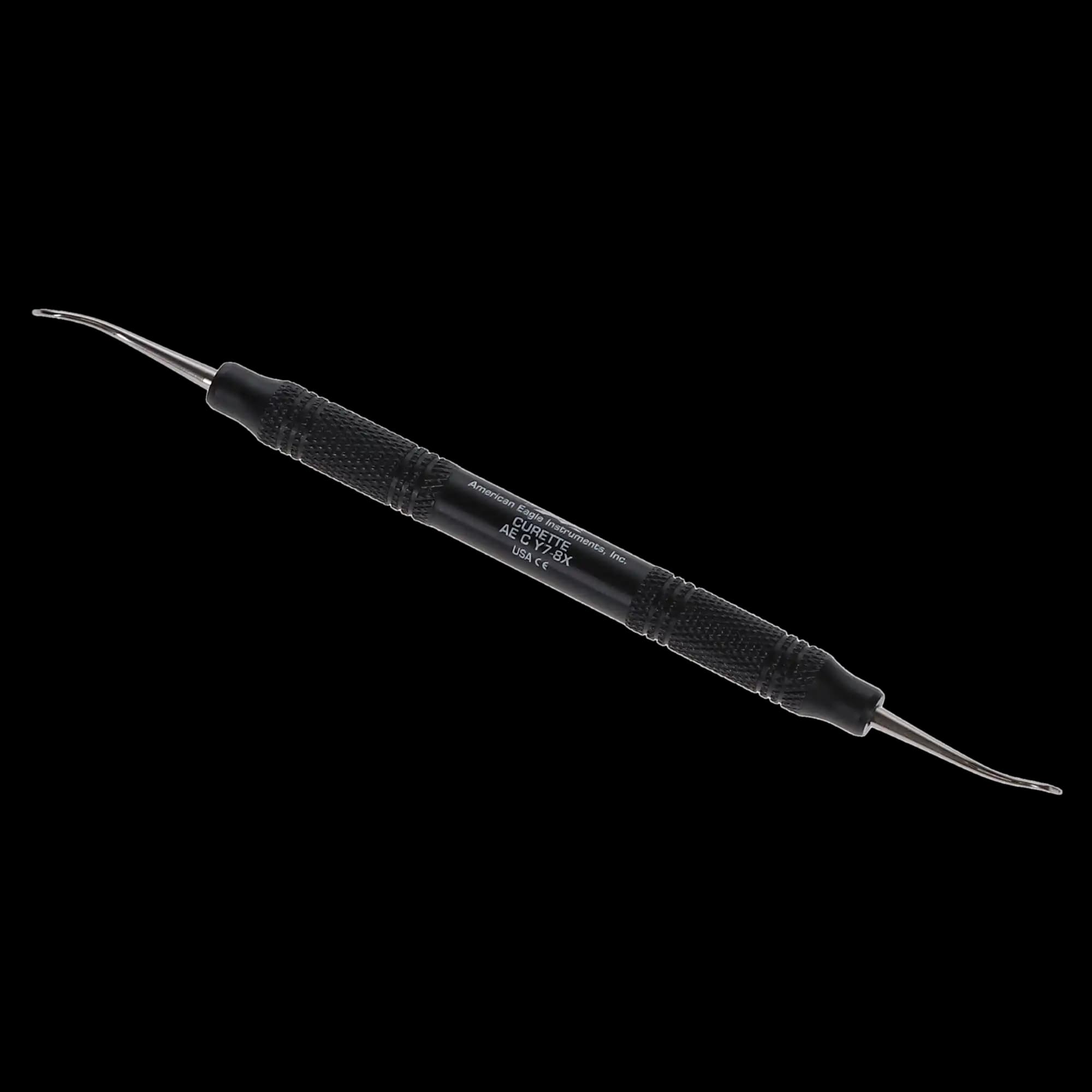 American Eagle Instruments Universal Curette, Double-Ended, 7-8 Younger-Good, EagleLite Resin Handle, Black, 1/Pk, AECY7-8X thumbnail 4