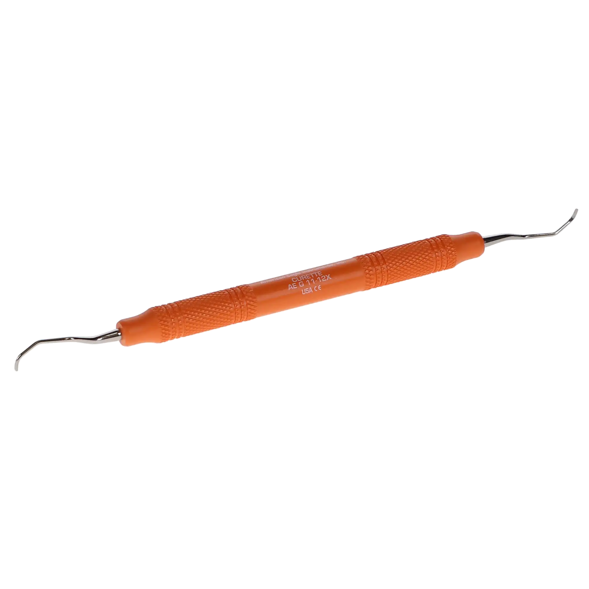 American Eagle Instruments Gracey Curette #11-12, Standard, Double End, EagleLite Resin Handle, 3/8", Orange, 1/Pk, AEG11-12X thumbnail 3