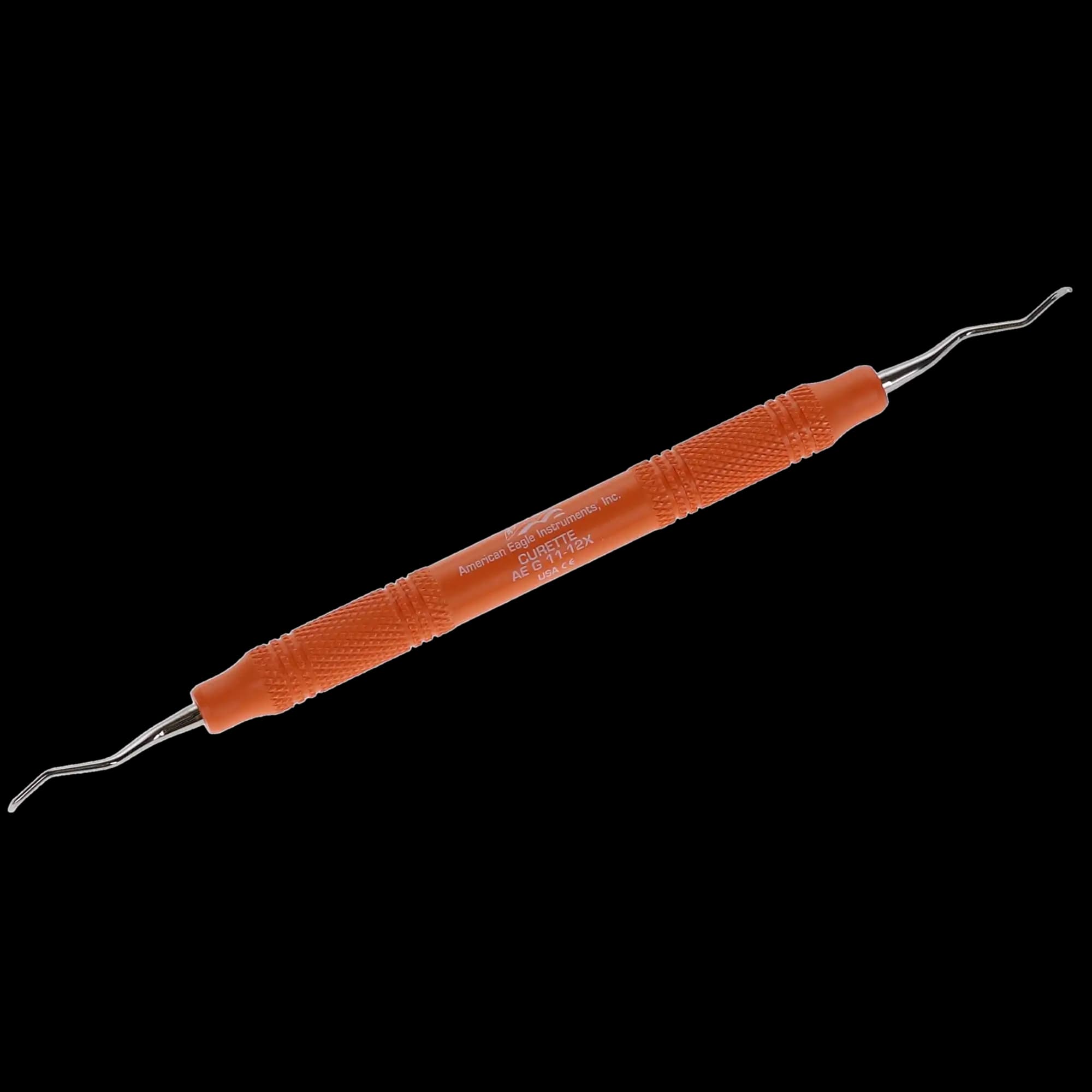 American Eagle Instruments Gracey Curette #11-12, Standard, Double End, EagleLite Resin Handle, 3/8", Orange, 1/Pk, AEG11-12X thumbnail 4