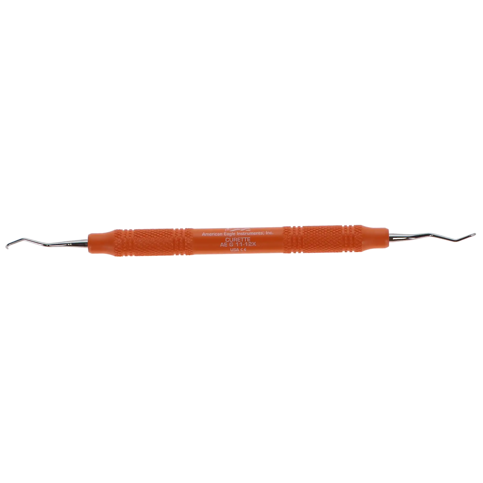 American Eagle Instruments Gracey Curette #11-12, Standard, Double End, EagleLite Resin Handle, 3/8", Orange, 1/Pk, AEG11-12X thumbnail 6