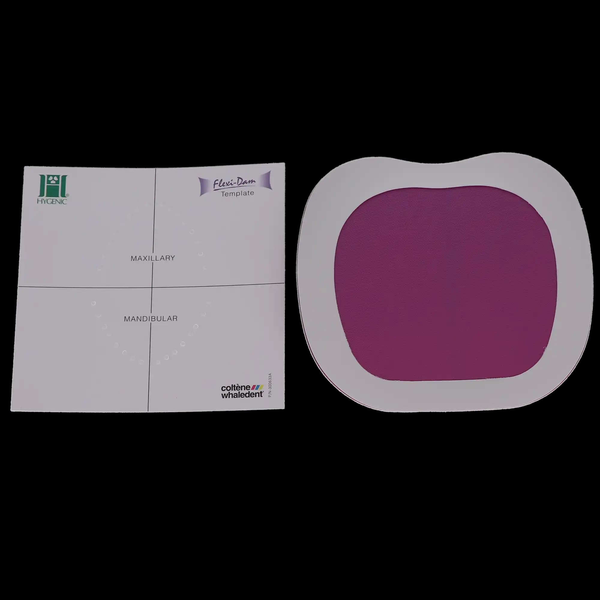 Hygenic Framed Non-Latex Flexi Dam, Medium, Purple, 3.91" x 4.12" (100 x 105 mm), 20/Box, H00750 thumbnail 3