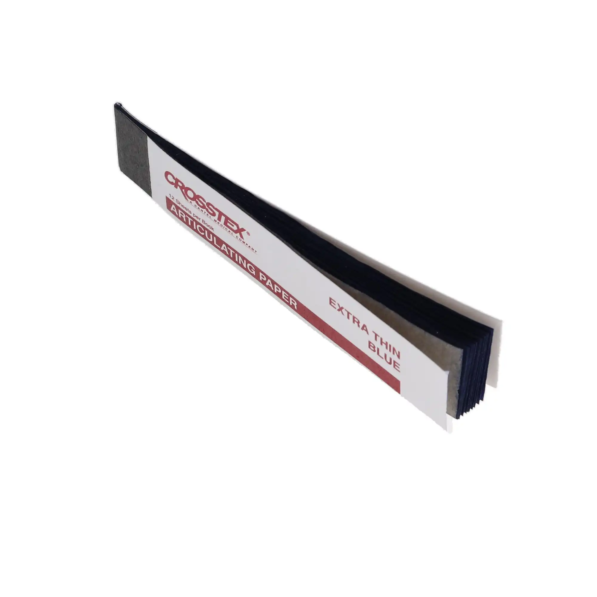 Crosstex Articulating Paper Pre-Cut Strip, X-Thin, 38 Microns, Blue, 144/Box, TPXT thumbnail 2