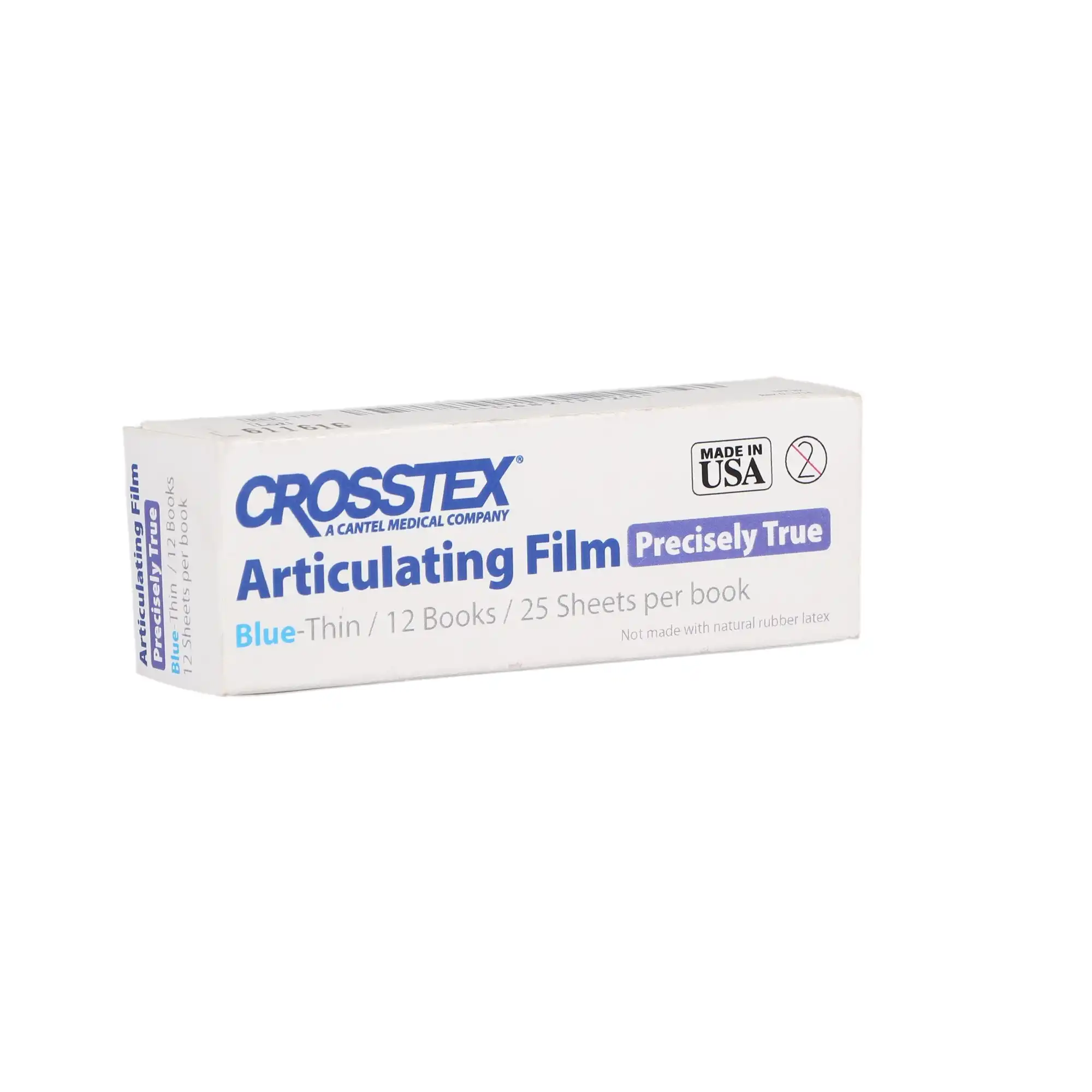 Crosstex Precisely True Articulating Paper Pre-Cut Strips, XXX-Thin, 13 Microns, True Blue, 144 Sheets/Box, TPP thumbnail 4
