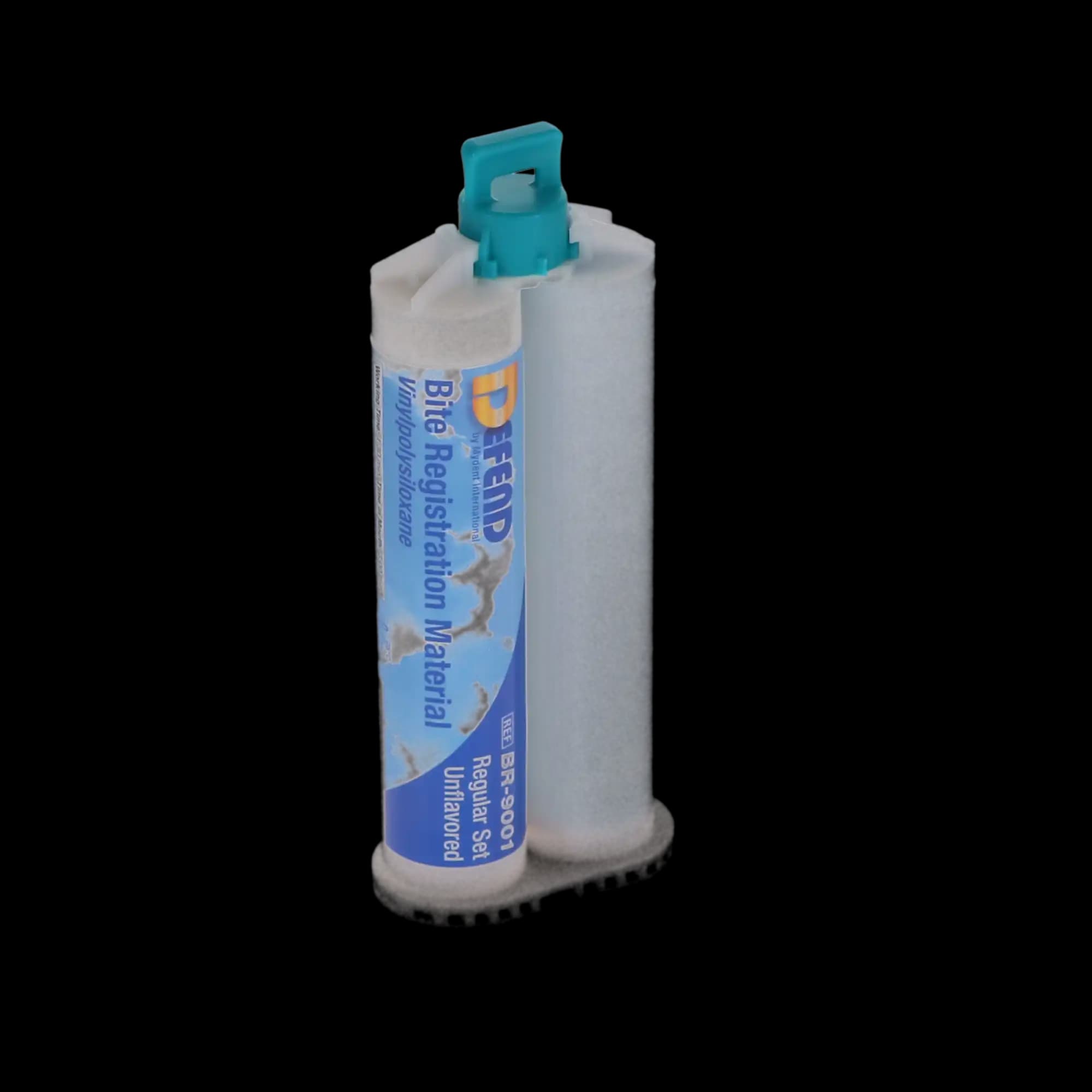 Defend Bite Registration Material, Regular Set, Unflavored, Light Blue, 2 x 50 mL Cartridges, BR9001 thumbnail 2