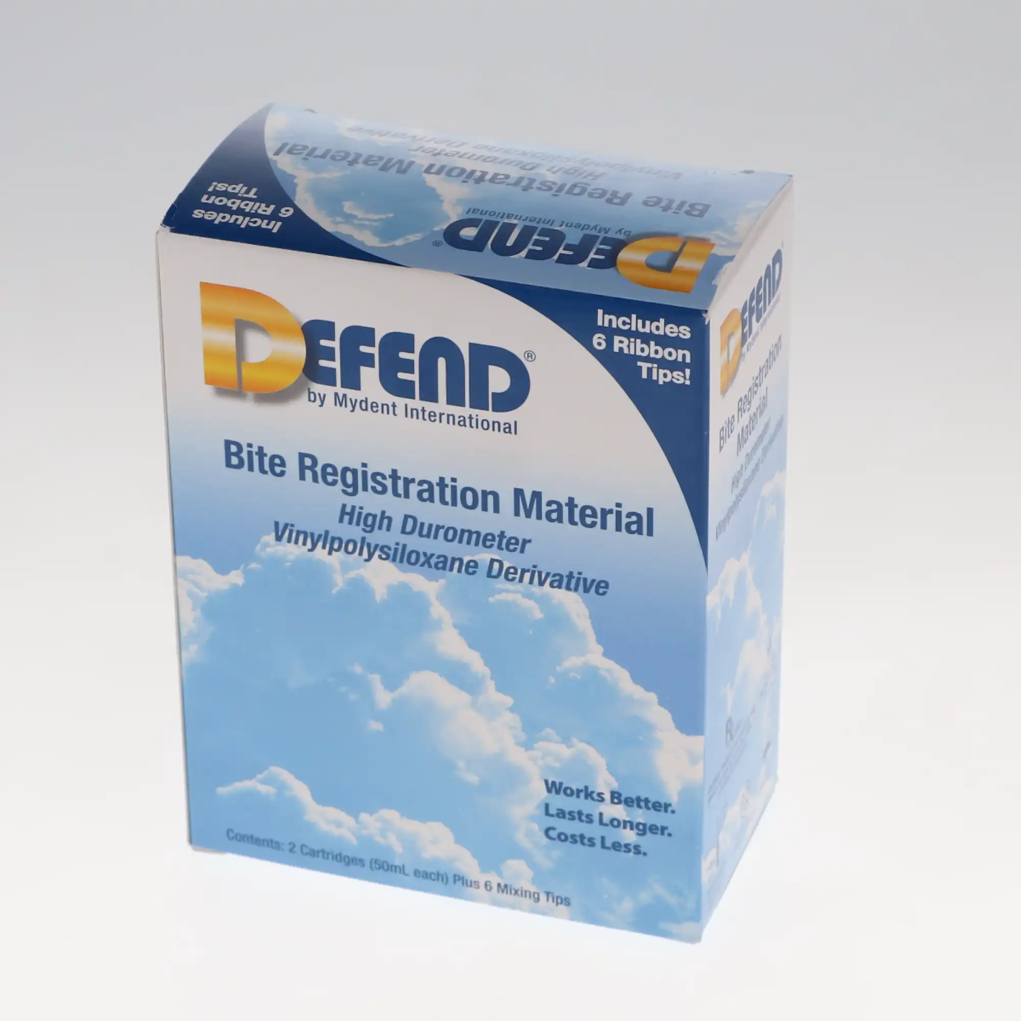 Defend Bite Registration Material, Regular Set, Unflavored, Light Blue, 2 x 50 mL Cartridges, BR9001 thumbnail 4