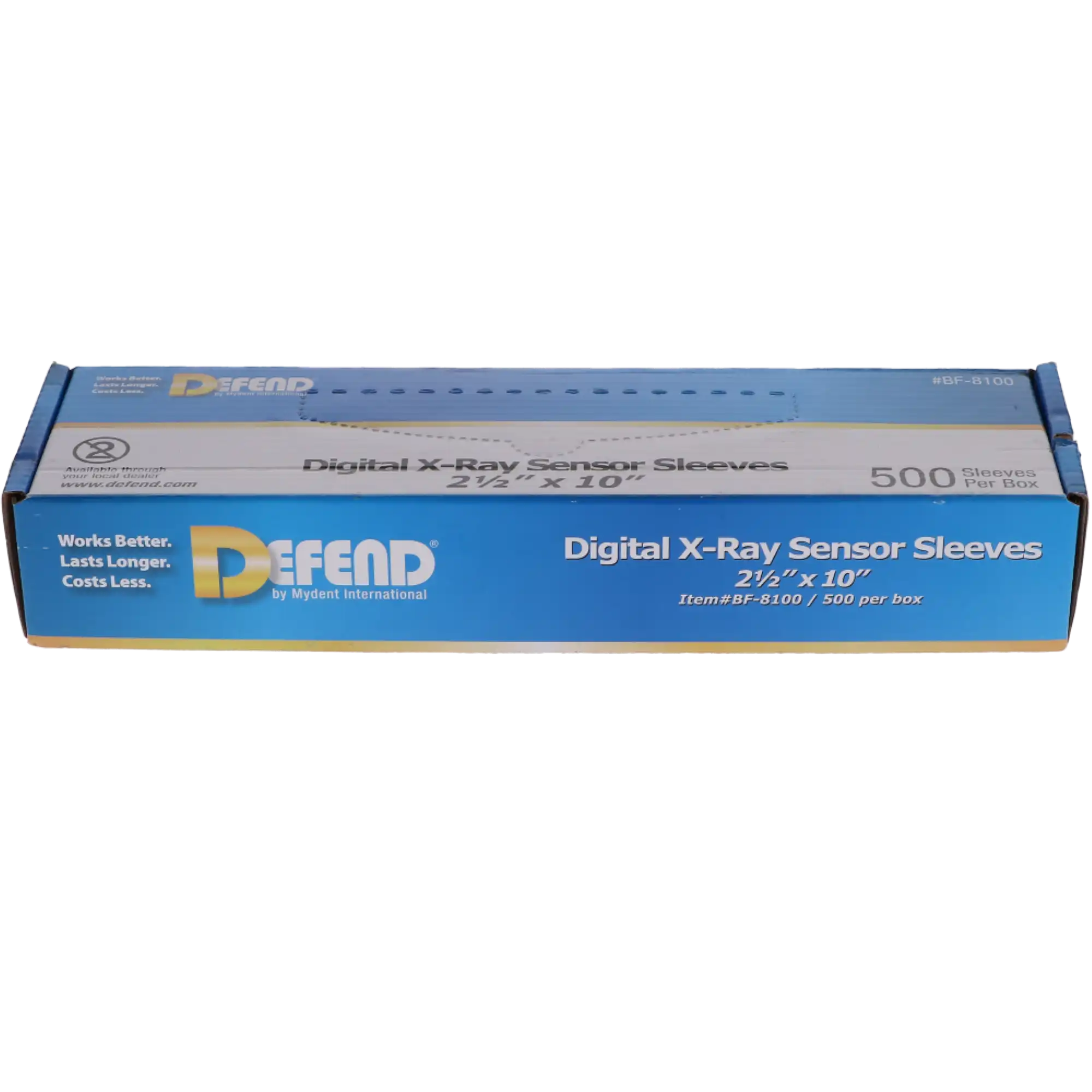 Defend Digital X-Ray Sensor Sleeves, 2.5" x 10", Universal, Clear, 500/Box, BF-8100 thumbnail 4