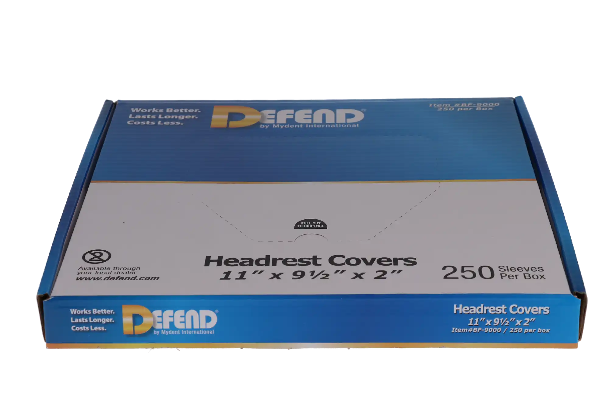 Defend Headrest Covers, Clear Plastic, 11" x 9.5" x 2", 250/Box, BF9000 thumbnail 4