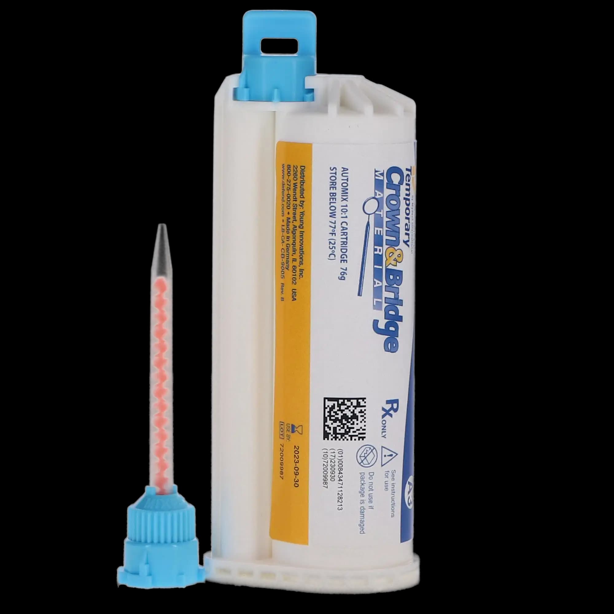 Defend Temporary Crown & Bridge Material, Bis-Acryl Composite, Shade A3, 76 g (50 mL) 10:1 Cartridge, 10 Mixing Tips, CB9005 thumbnail 5