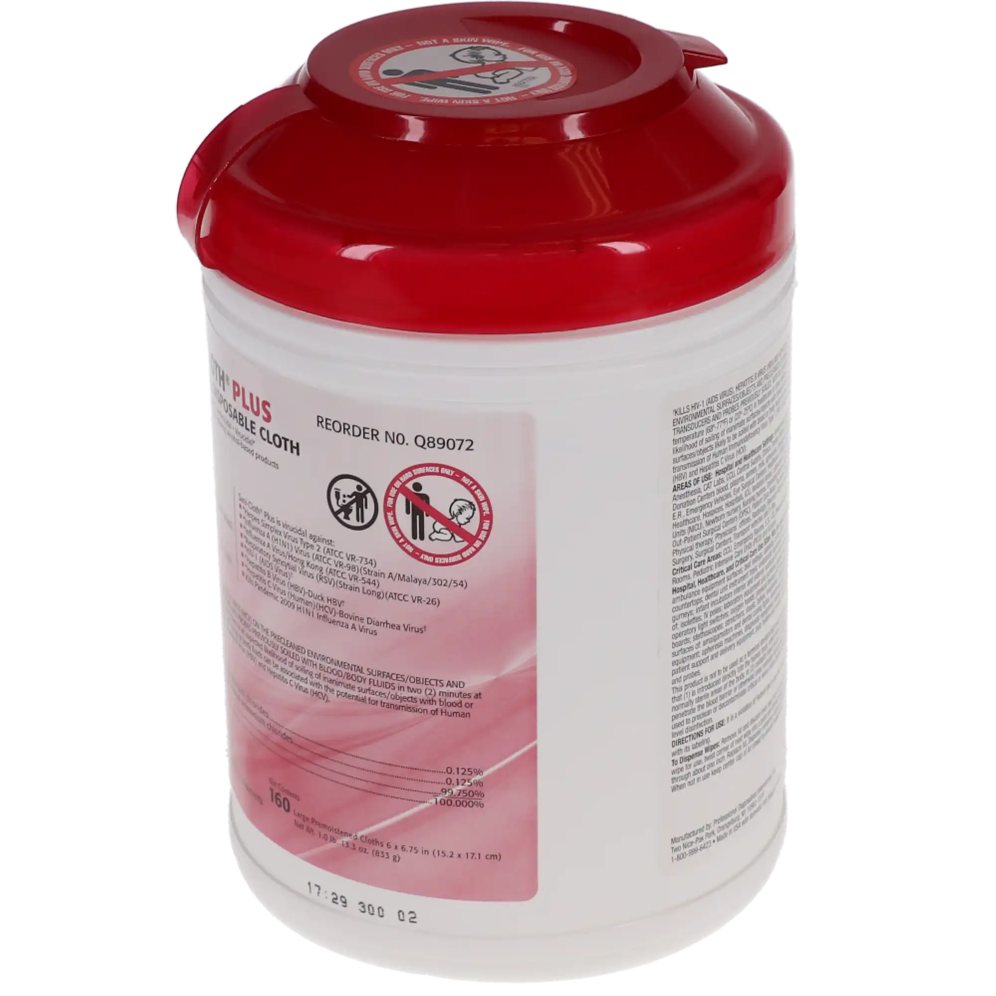 PDI Sani-Cloth AF3 Germicidal Disposable Wipes, Alcohol-Free, Fragrance-Free, Extra Large, 65/Pk, P26584 thumbnail 7