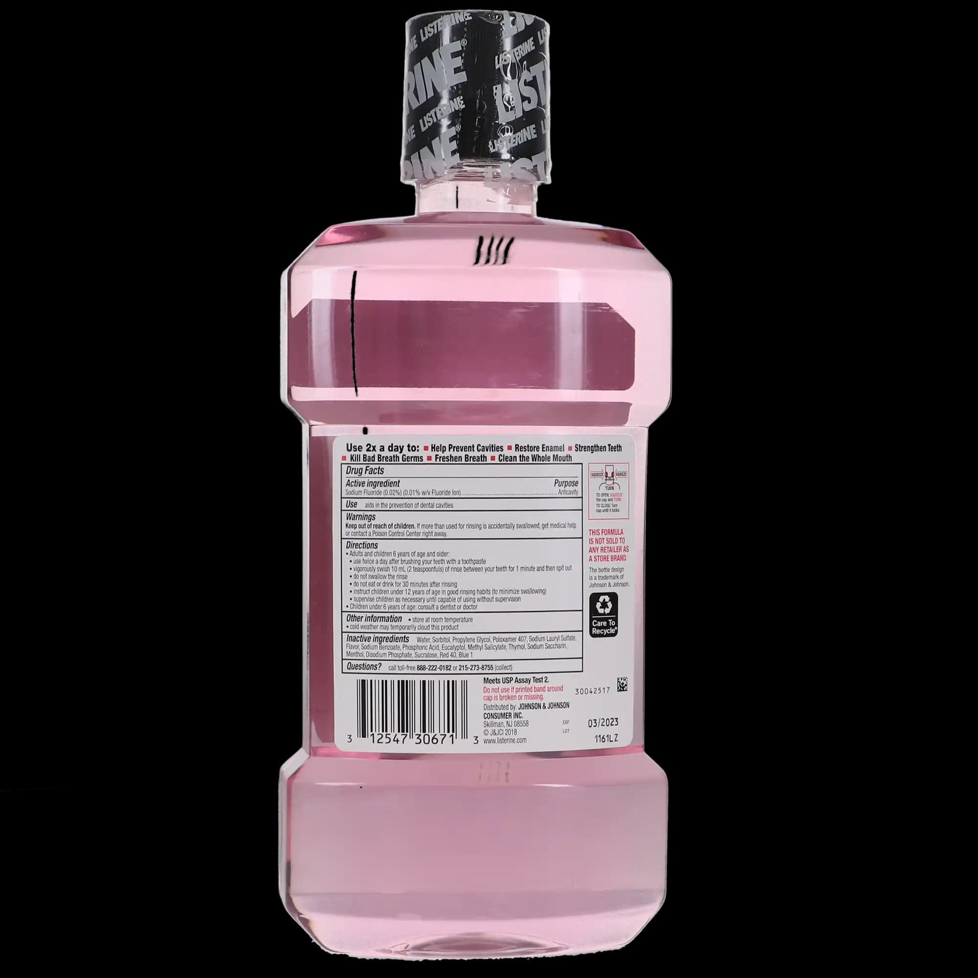 Listerine Total Care Zero Anticavity Mouthwash, Alcohol-Free, Mint, 1 L, 30671 thumbnail 3