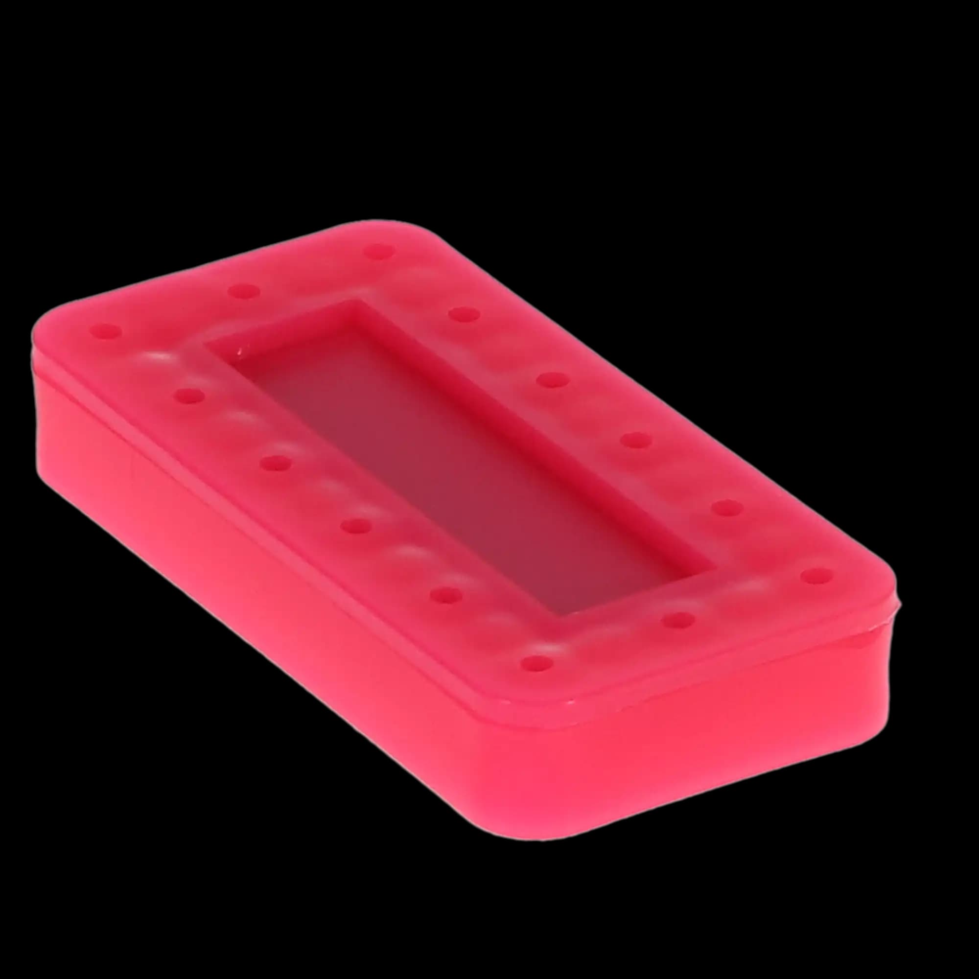 Magnetic Bur Block, 14-Hole, Rectangular, Neon Pink, 1/Pk, OR415 thumbnail 2