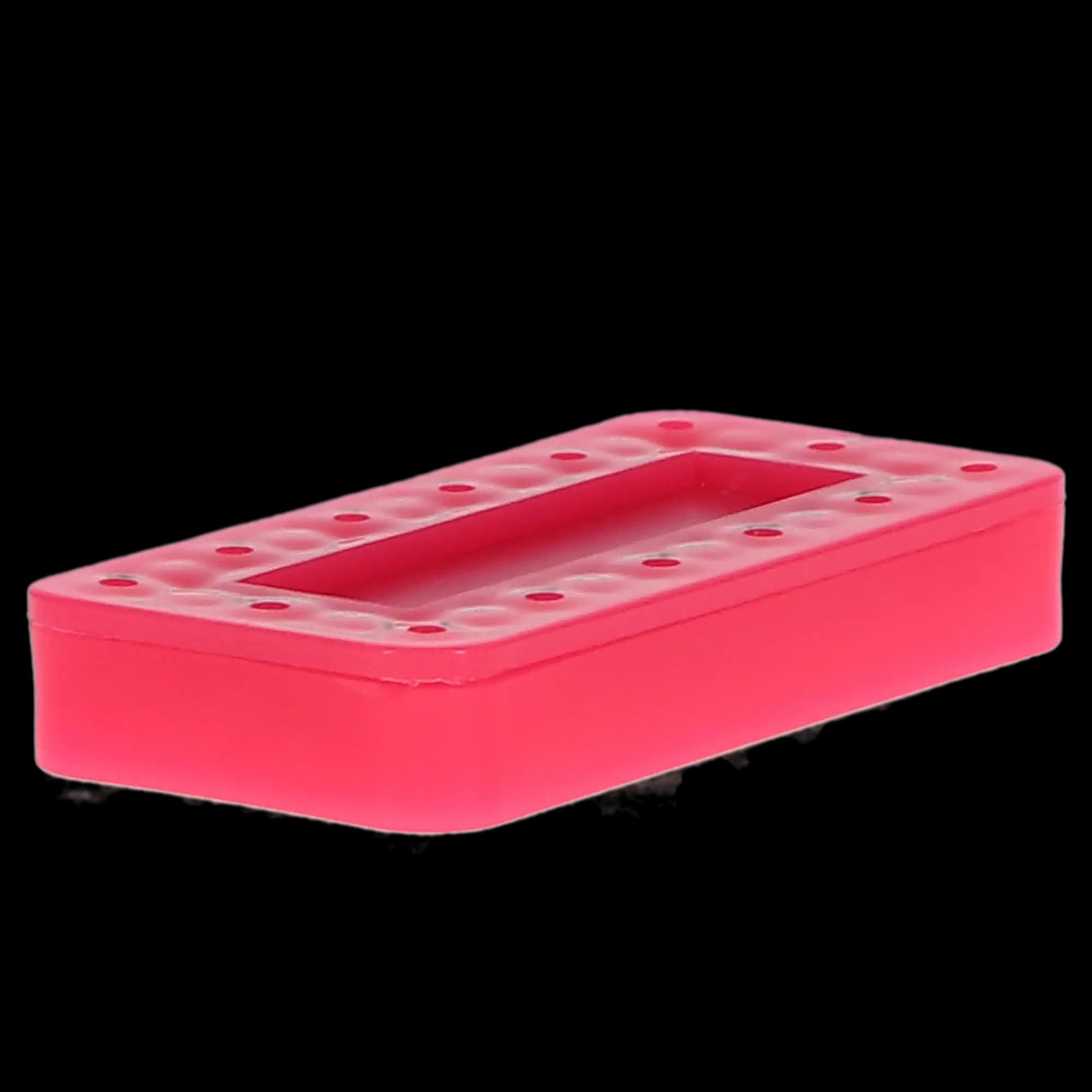 Magnetic Bur Block, 14-Hole, Rectangular, Neon Pink, 1/Pk, OR415 thumbnail 3