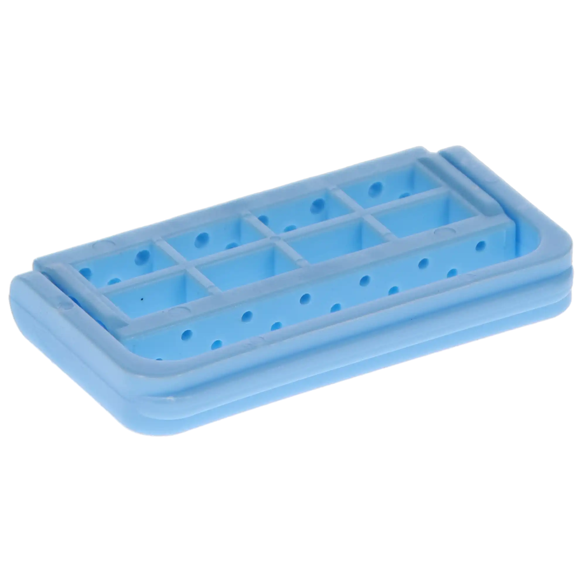 Plasdent Bur Caddy, Autoclavable, 12-Hole, Reversible FG/RA, Adjustable 3-Level Height, Blue, 1/Pk, 400BC-2 thumbnail 2