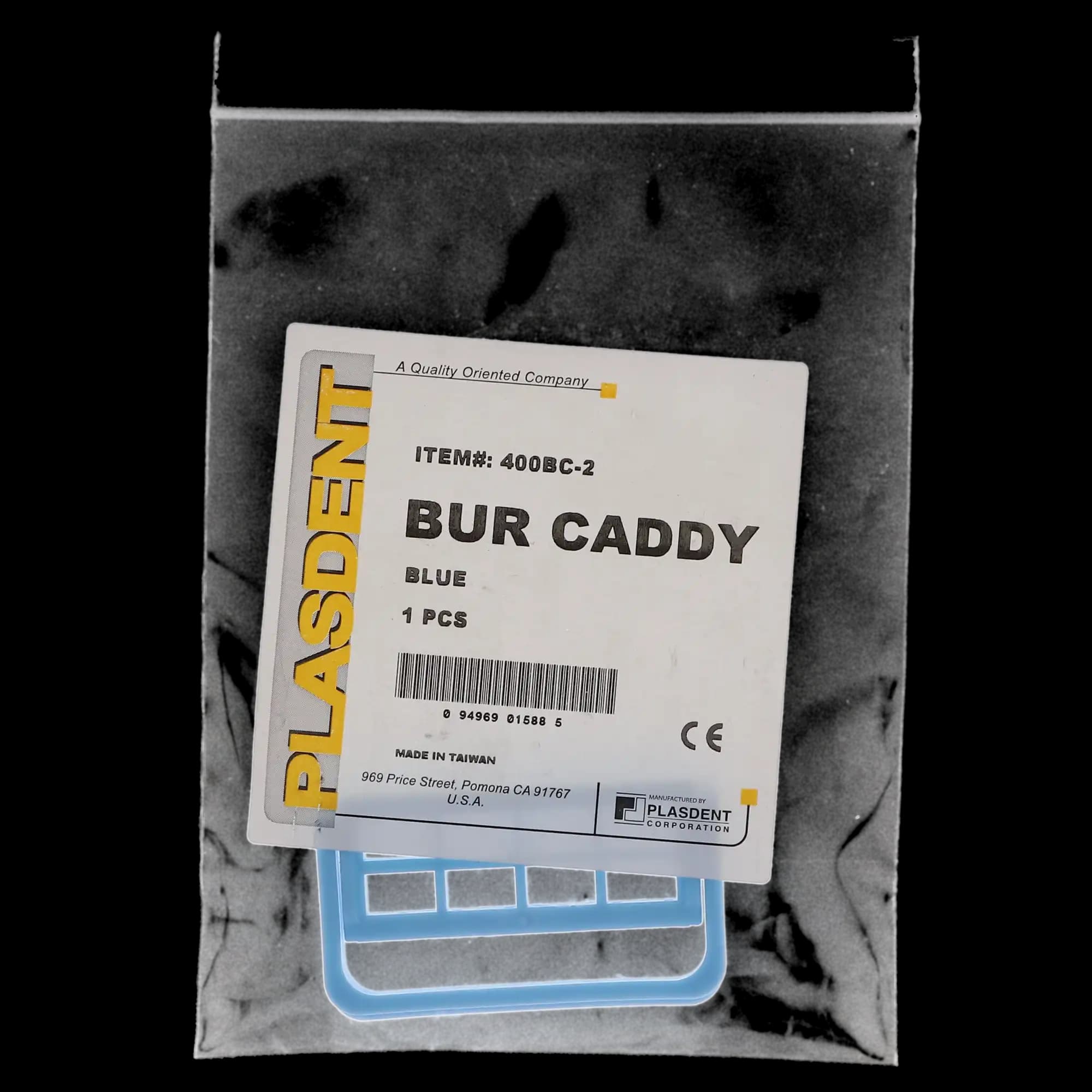 Plasdent Bur Caddy, Autoclavable, 12-Hole, Reversible FG/RA, Adjustable 3-Level Height, Blue, 1/Pk, 400BC-2 thumbnail 4