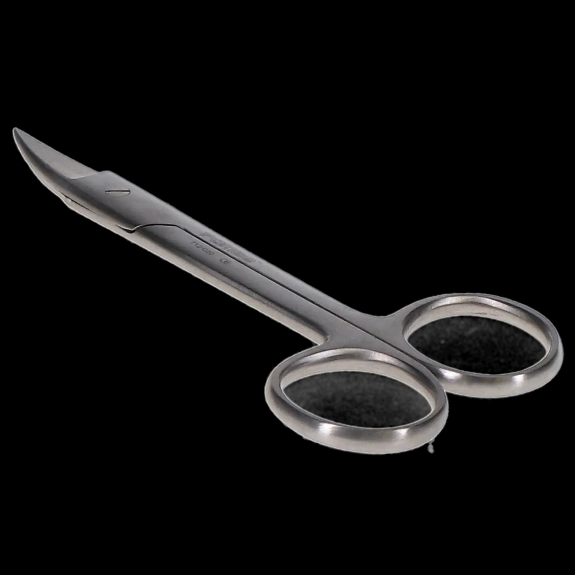 J&J Instruments Crown & Collar Scissors, 4.5" Curved, Stainless Steel, 1 Each, 12-020 thumbnail 2
