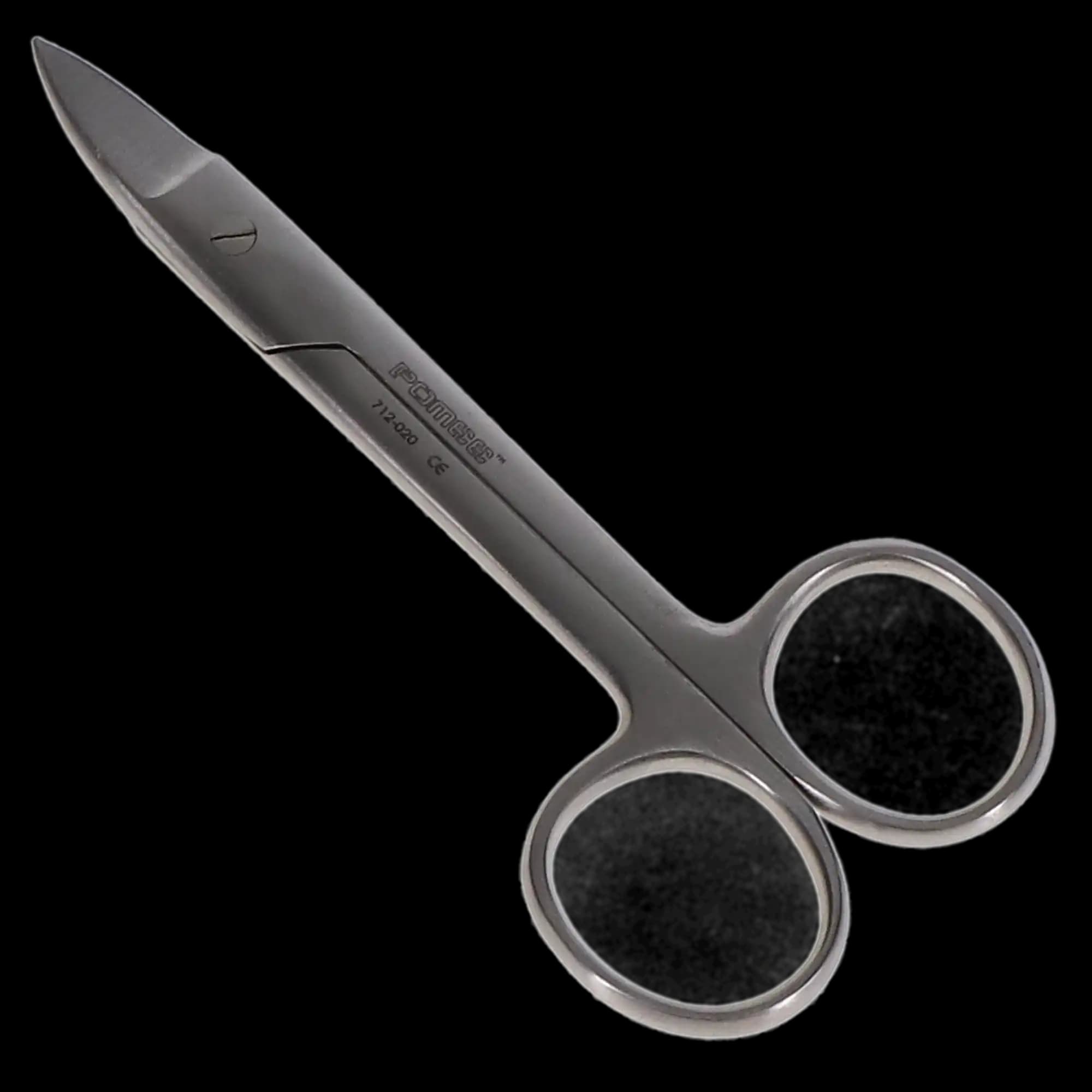 J&J Instruments Crown & Collar Scissors, 4.5" Curved, Stainless Steel, 1 Each, 12-020 thumbnail 3