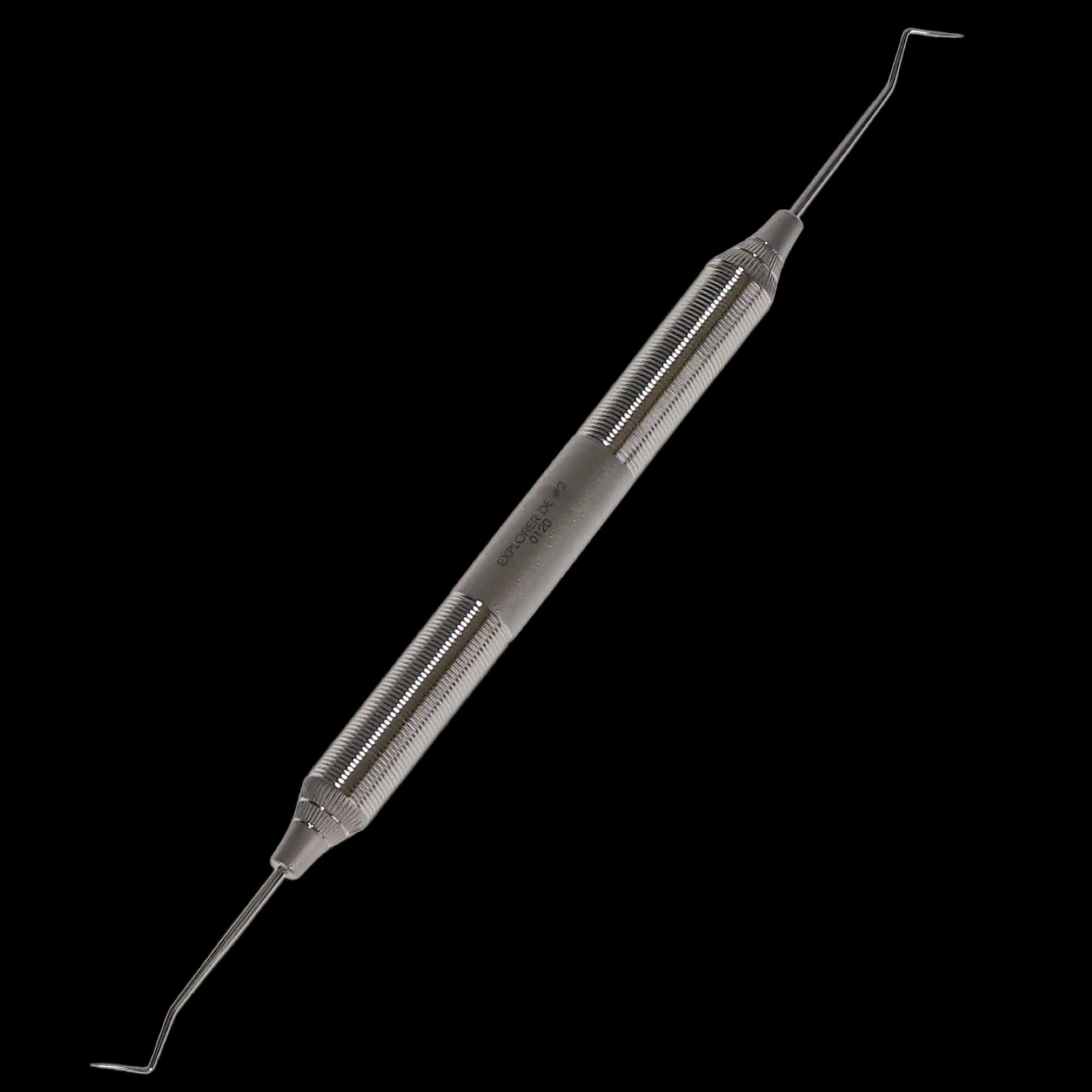 J&J Instruments Double-Ended Explorer #2, Stainless Steel, Standard Round Handle, 1/Pk, 04-820 thumbnail 3