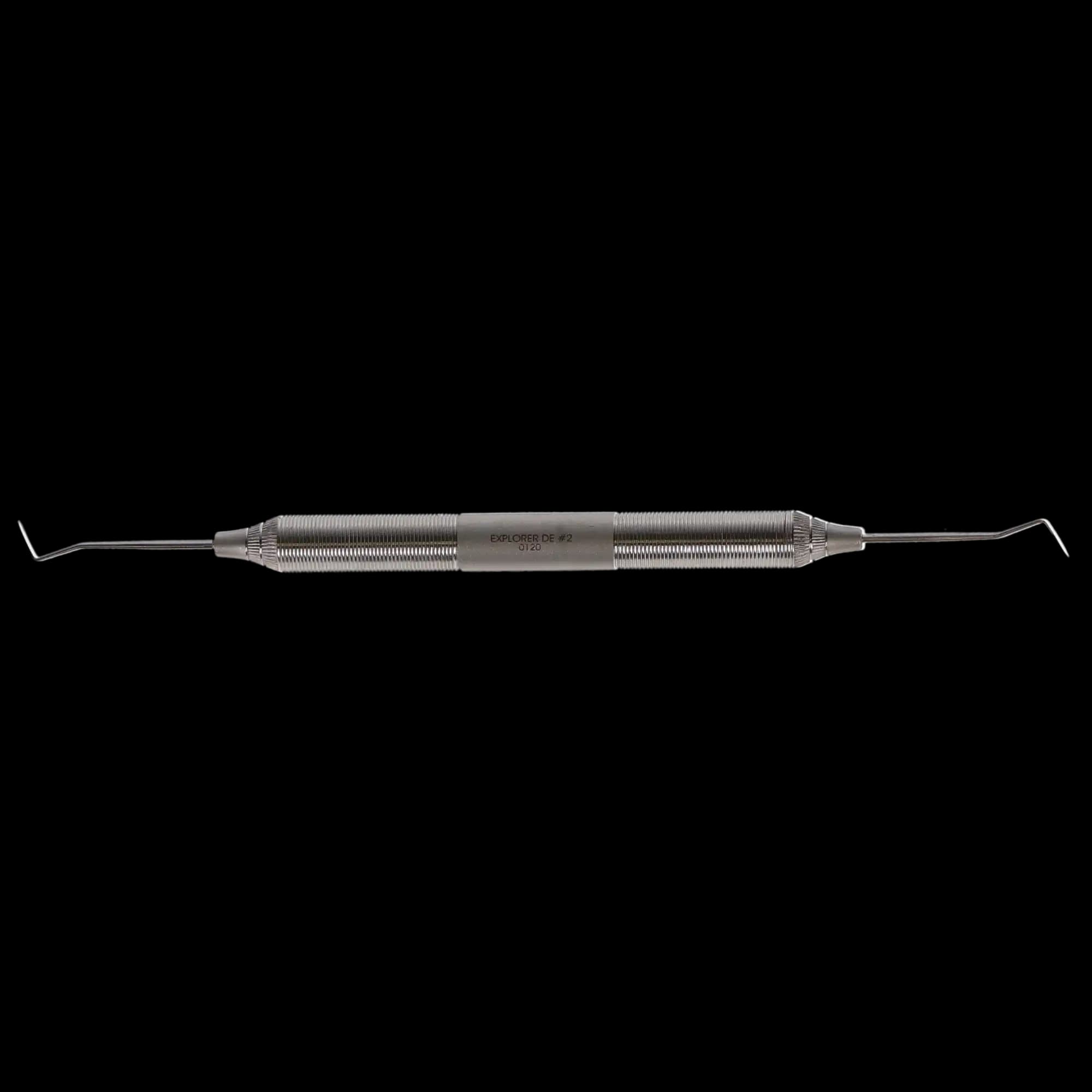 J&J Instruments Double-Ended Explorer #2, Stainless Steel, Standard Round Handle, 1/Pk, 04-820 thumbnail 5