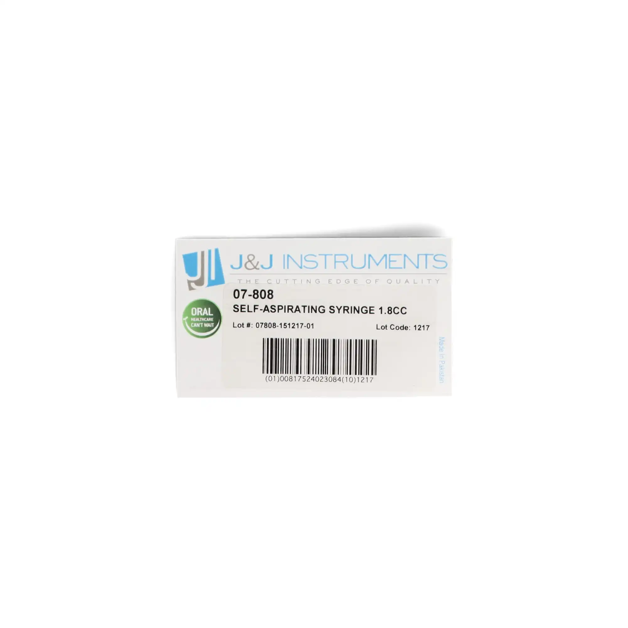Self-Aspirating Anesthetic Syringe, 1.8 cc, Metal, 1/Pk, AN07-808 thumbnail 4