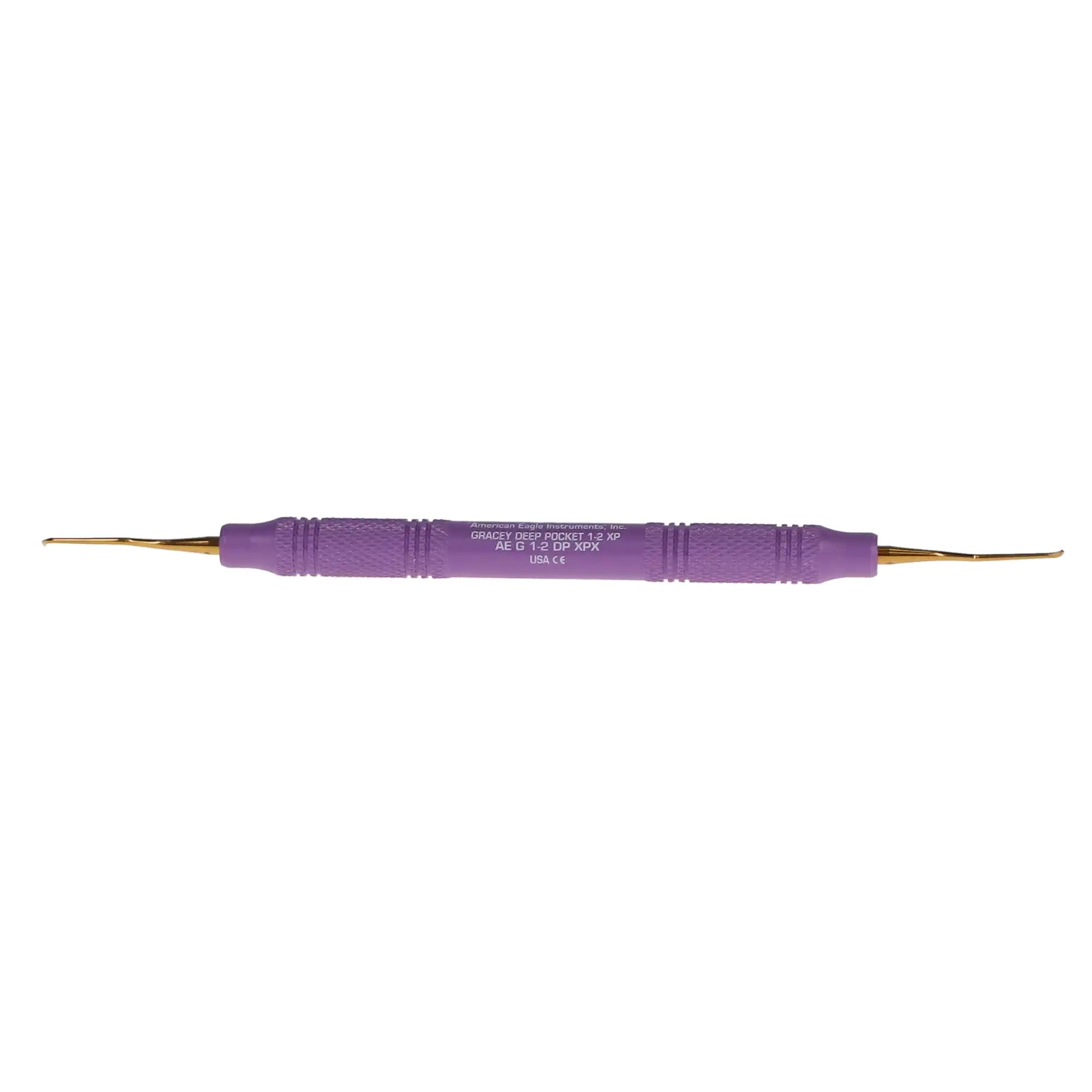 American Eagle XP Gracey Deep Pocket Curette #1-2, Double-Ended, EagleLite Resin Handle, 3/8", Purple, 1/Pk, AEGDP1-2XPX thumbnail 2