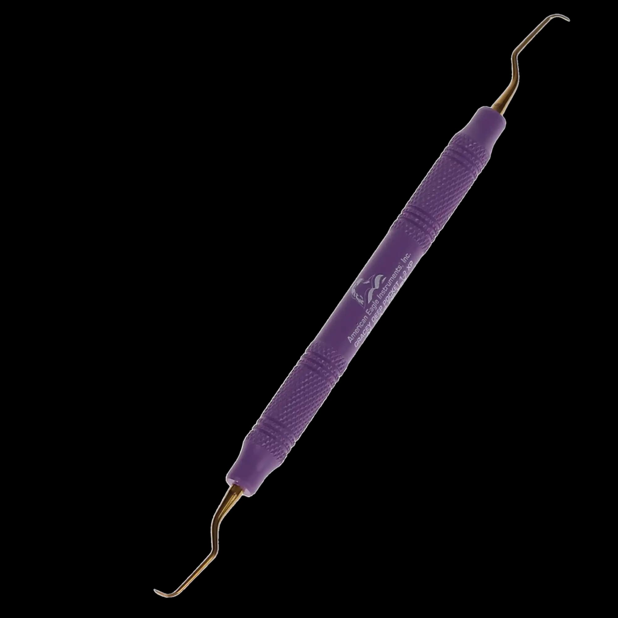 American Eagle XP Gracey Deep Pocket Curette #1-2, Double-Ended, EagleLite Resin Handle, 3/8", Purple, 1/Pk, AEGDP1-2XPX thumbnail 4