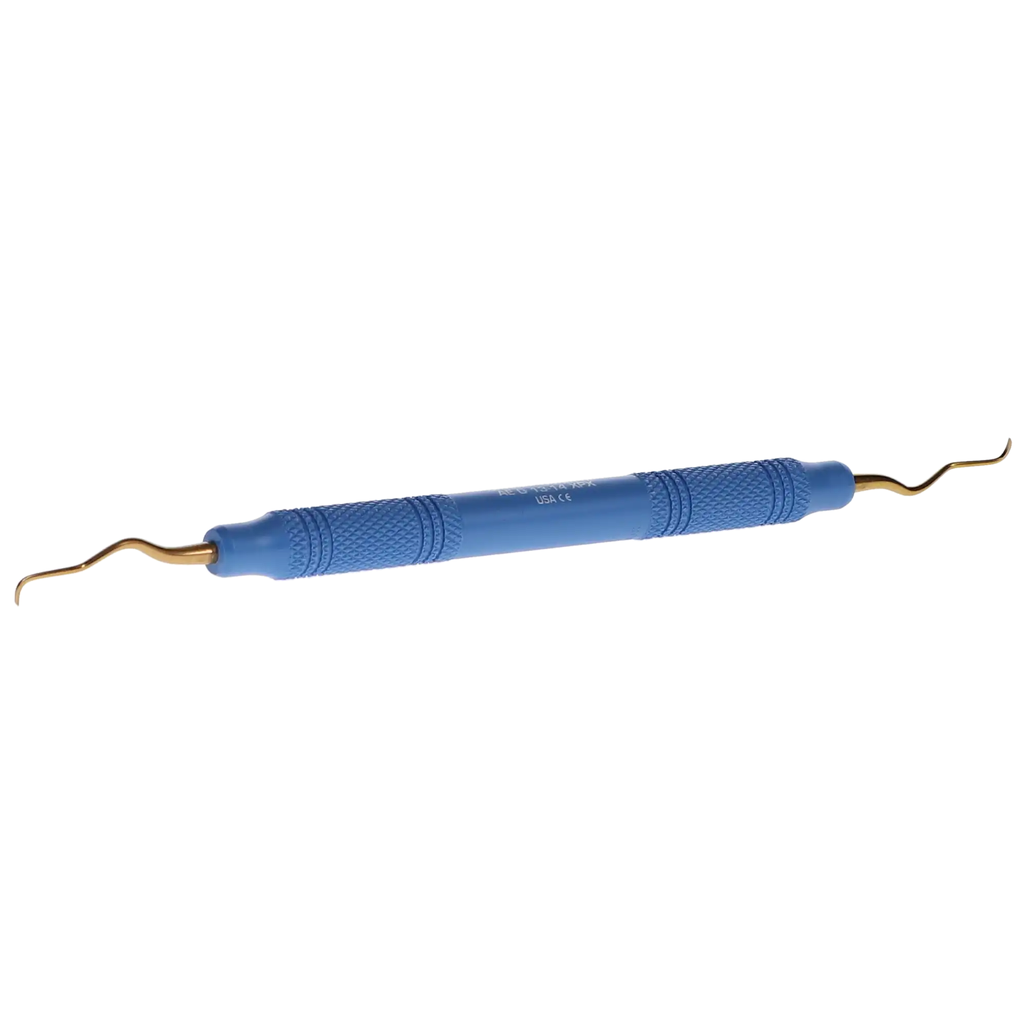 American Eagle Instruments Standard Gracey Curette, XP, #13-14, Posterior Distal, EagleLite Resin Handle, 3/8" Blue, Double-Ended, 1/Pk, AEG13-14XPX thumbnail 9