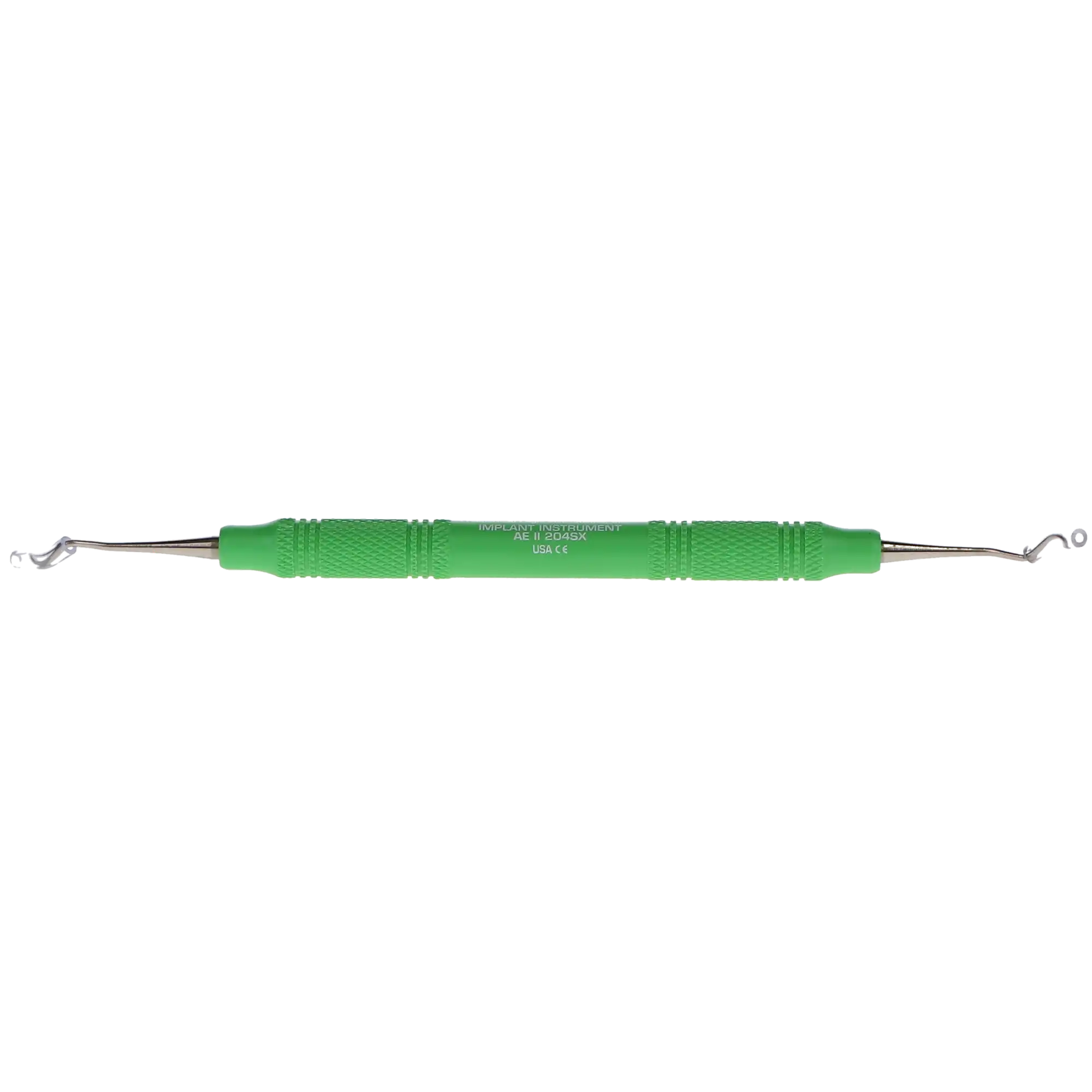 American Eagle Titanium Implant Sickle Scaler, #204S, Posterior, Double-Ended, EagleLite Resin Handle, 3/8" Green, 1/Pk, AEII204SX thumbnail 3