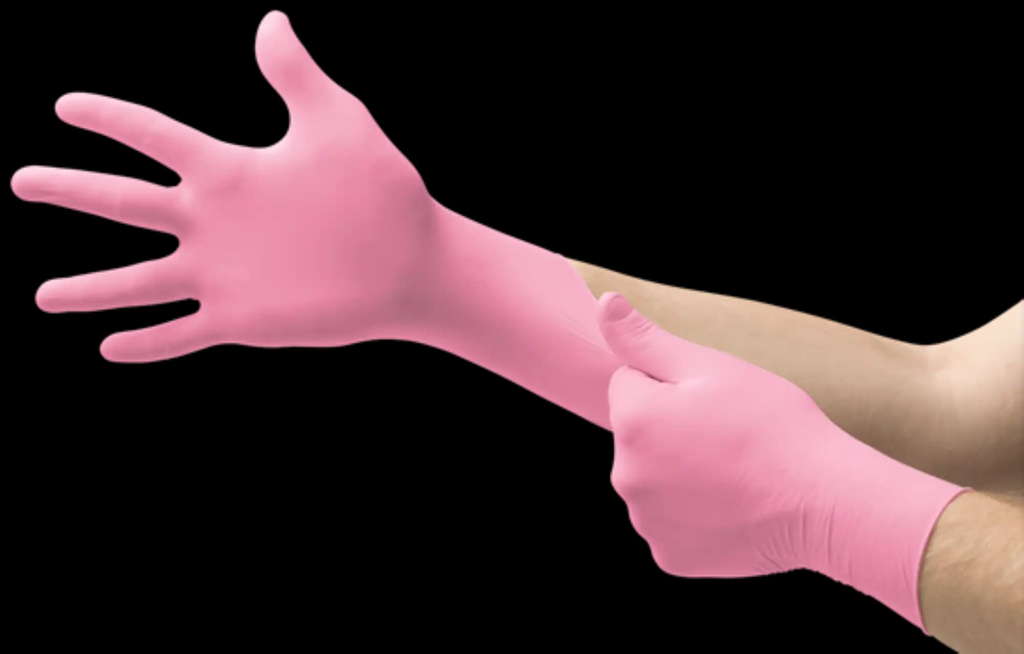 Micro-Touch NitraFree Nitrile Exam Gloves, Powder Free, Non-Sterile, Large, Pink, 100/Box, 6034513 thumbnail 11