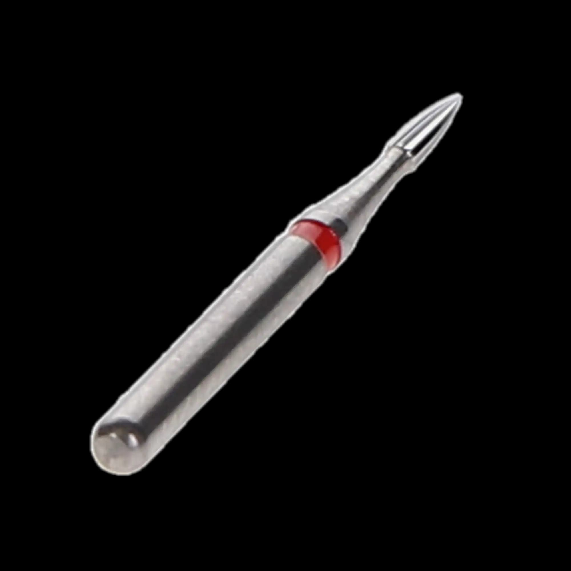 NTI 12-Fluted Trimming & Finishing Carbide Bur, FG, Flame, #7901, 0.9 mm, Red, 5/Pk, H246-009 thumbnail 3