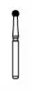NTI 12-Fluted Trimming & Finishing Carbide Bur, FG, Round, #7006, 1.8 mm, 5/Pk, H41-018 thumbnail 2