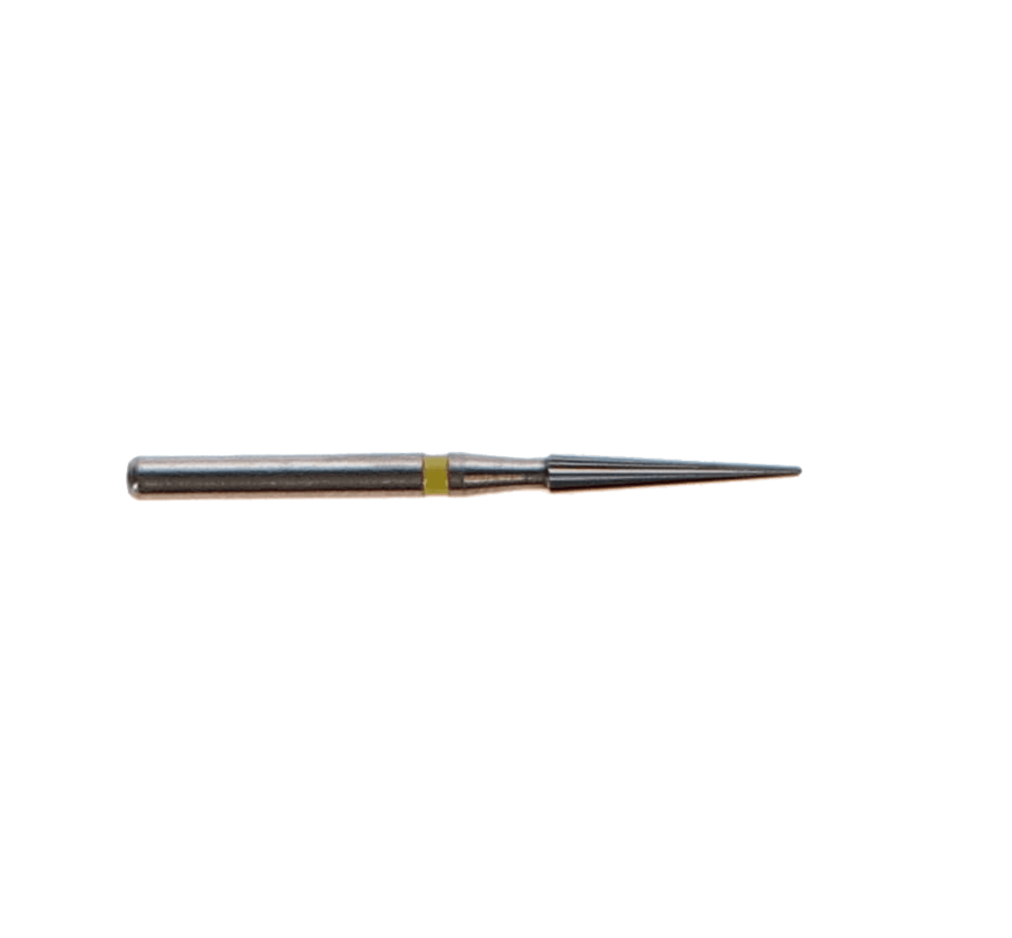 NTI TDF-9F Trimming & Finishing Carbide Bur, 16-Fluted, FG Safe End, 1.4 mm, Yellow, 5/Pk, H135-014F thumbnail 2