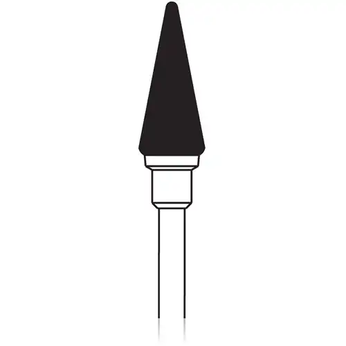 NTI Universal Cutter, Regular Cross Cut (E), Round End Taper, HP Shank, 6.0 mm x 14 mm, Blue, 1/Pk, UC257RE-060 thumbnail 2