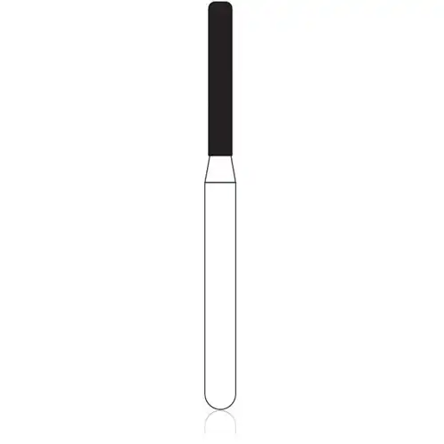 NTI Diamond Bur, FG, Cylinder Modified Shoulder, # SC837KR, 1.2 mm Diameter, 8.0 mm Length, Super Coarse, Black Ring, 5/Pk, SC837KR-012 thumbnail 2