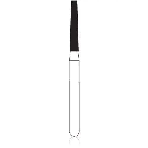 NTI Diamond Bur, FG, Taper Round End, #SC850, 1.4 mm, Super Coarse, Black, 5/Pk, SC850-014 thumbnail 2