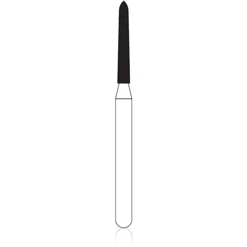 NTI Diamond Bur, FG, Curettage, Super Coarse, Black Ring, 1.2 mm Diameter, 8.0 mm Length, 5/Pk, SC878K-012 thumbnail 2
