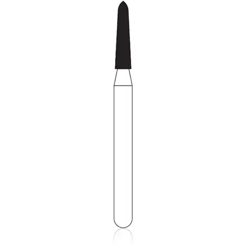 NTI Diamond Bur, FG, Curettage, #SC878K, 1.4 mm Diameter, 8.0 mm Length, Super Coarse, Black Ring, 5/Pk, SC878K-014 thumbnail 2