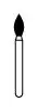 NTI Diamond Bur, FG, Pointed Football, #M368-023, 2.3 mm Diameter, 5.0 mm Length, Medium Grit, Gray Ring, 5/Pk thumbnail 2