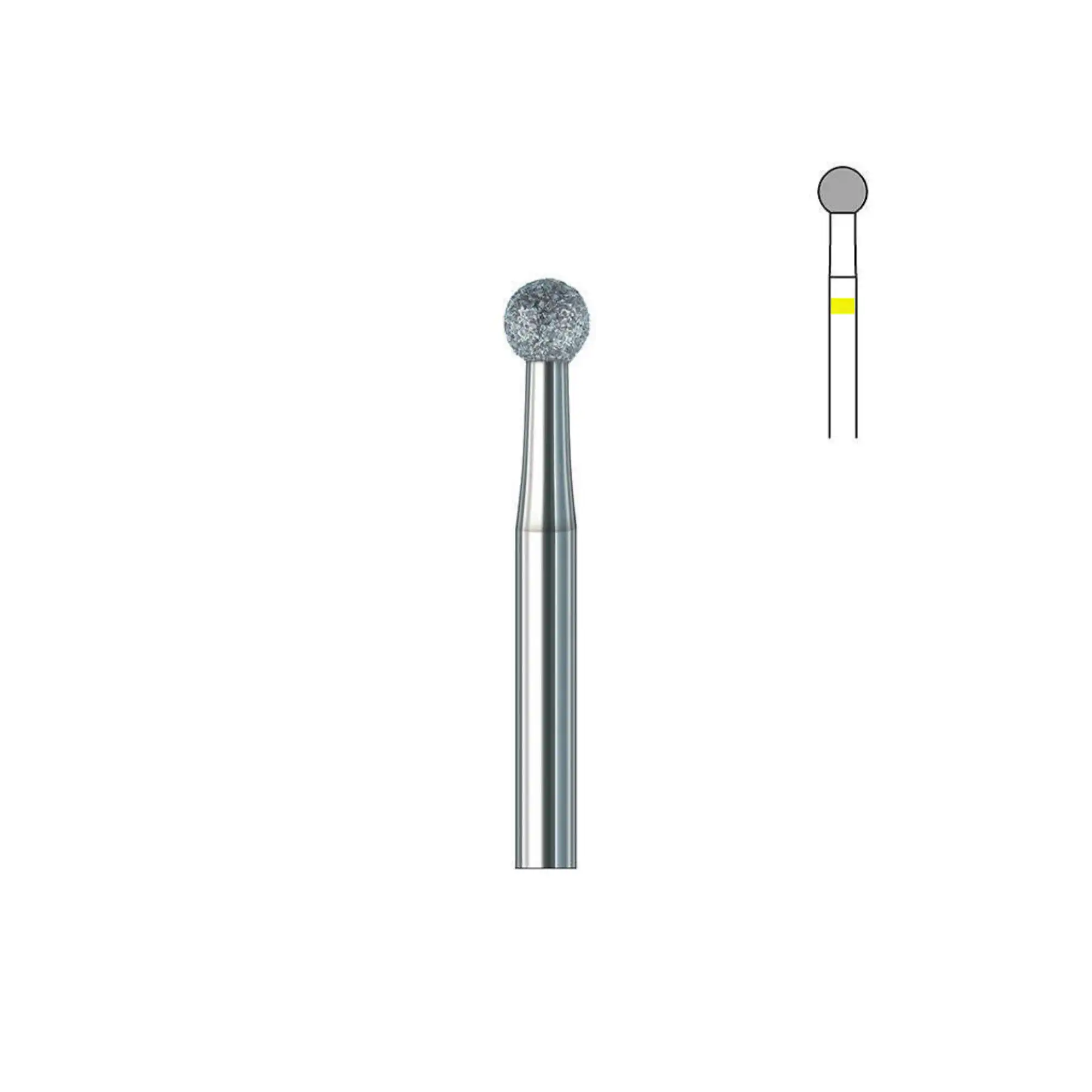 NTI Diamond Bur, FG, Round, #801, 2.9 mm, Coarse, Green, 5/Pk, C801-029 thumbnail 2