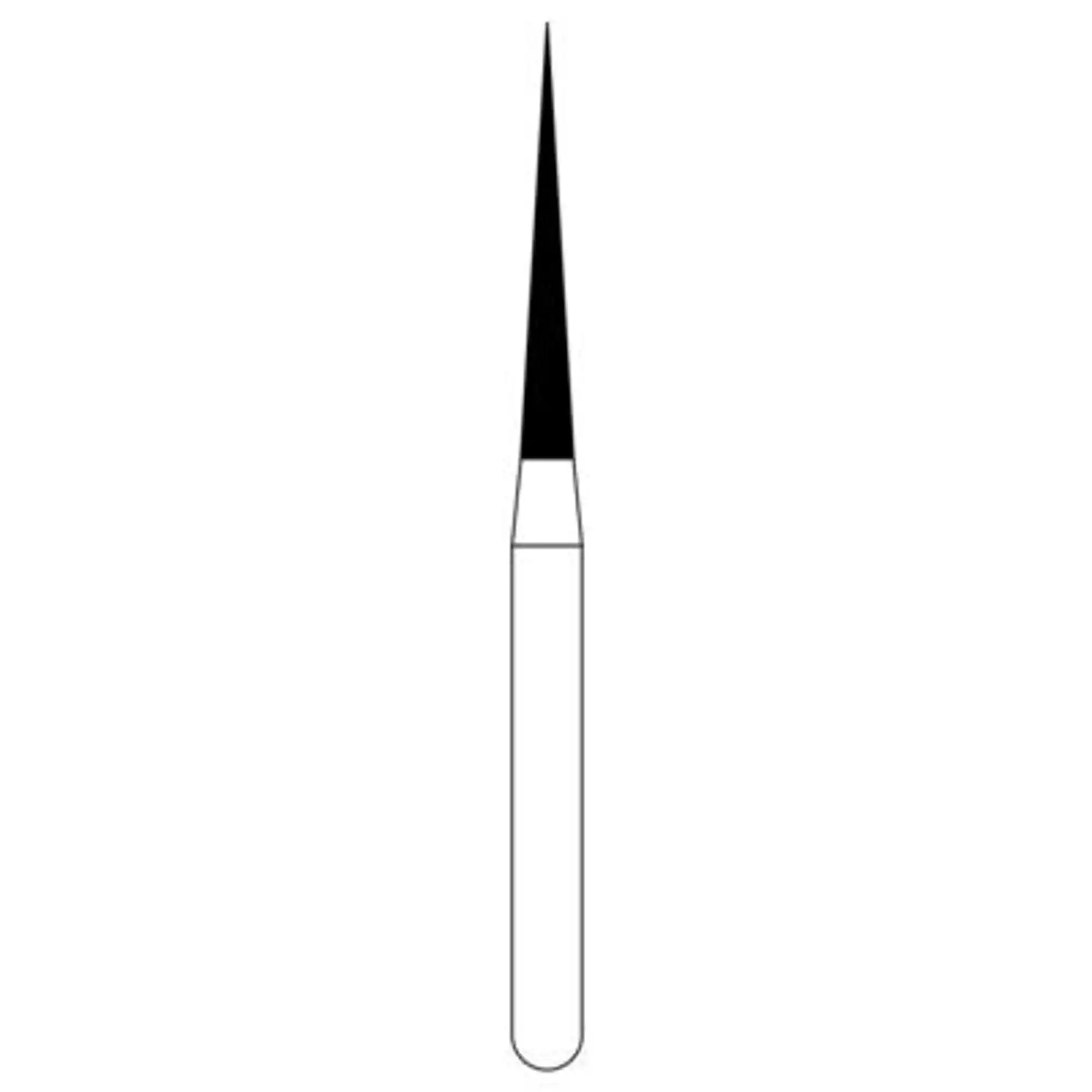 NTI Diamond Bur, FG, Needle, # C859, 1.2 mm Diameter, 10.0 mm Length, Coarse, Green, 5/Pk, C859-012 thumbnail 2