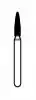NTI Diamond Bur, FG, Flame, # C861, 1.4 mm, Coarse, Green, 5/Pk, C861-014 thumbnail 2