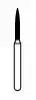 NTI Diamond Bur, FG, Flame, # F862, 1.4 mm, Fine, Red, 5/Pk, F862-014 thumbnail 2