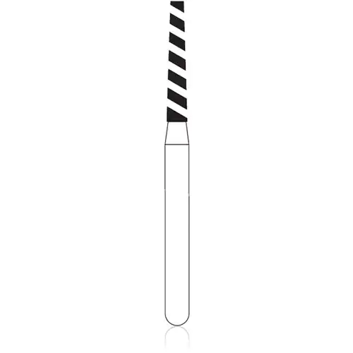 NTI Turbo Diamond Bur, Super Coarse, FG, Flat End Taper, #SC848-T-014, 1.4 mm Diameter, 10.0 mm Length, Black Ring, 5/Pk thumbnail 2