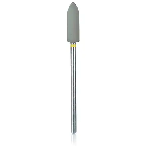 NTI Silicone Polisher, Gray, Flame Shape, HP (Handpiece) Shank, Super High Shine for Porcelain, 10/Pkg, P0371 thumbnail 3