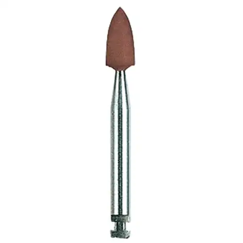 NTI Silicone Polisher, Brown, Flame Shape, RA (Right Angle) Shank, #060, 3.1 mm, Pre-Polishing, 10/Pk, P0033-031 thumbnail 3