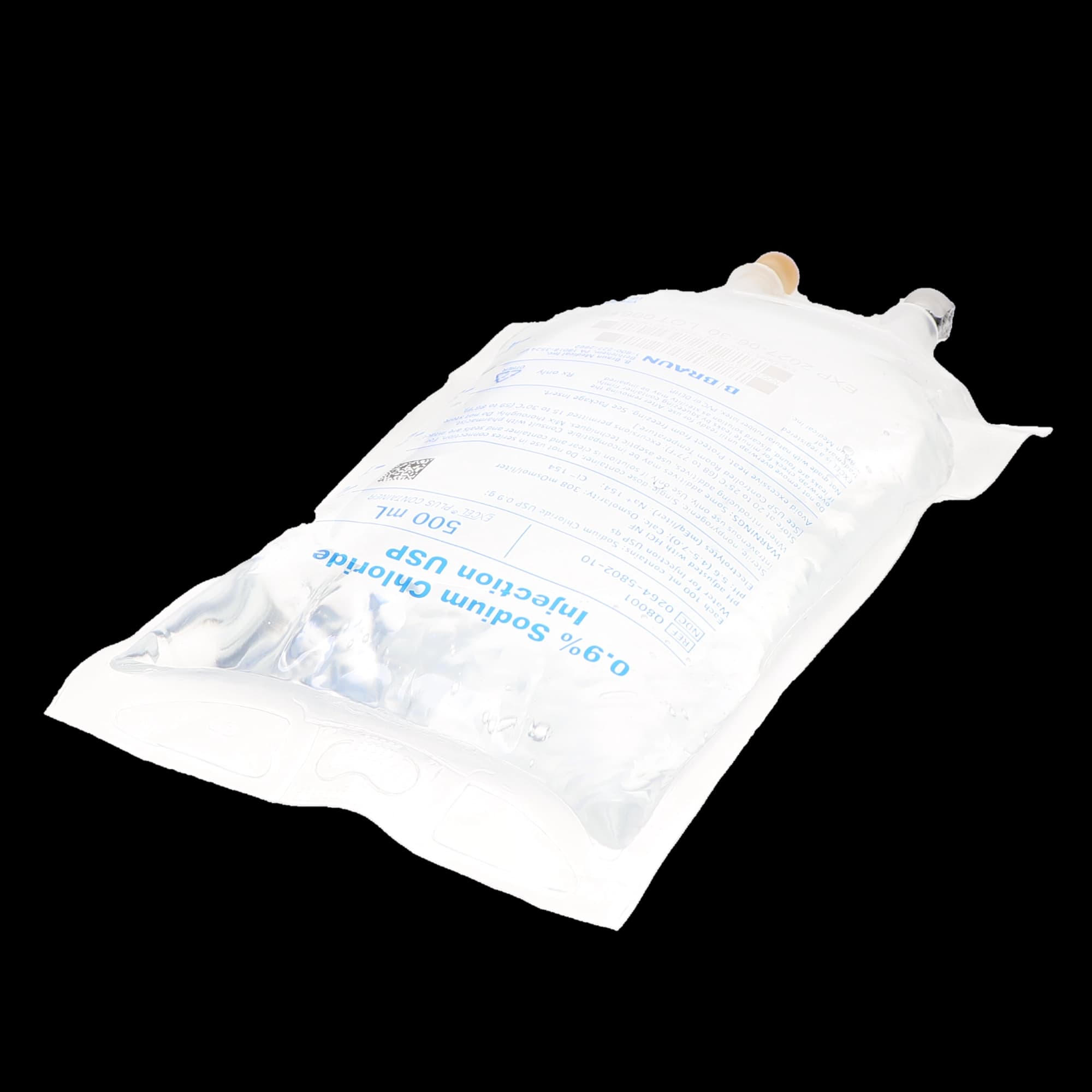 B. Braun 0.9% Sodium Chloride Injection USP, 500 mL, EXCEL Plus PVC-Free IV Bag, Q8001 thumbnail 5