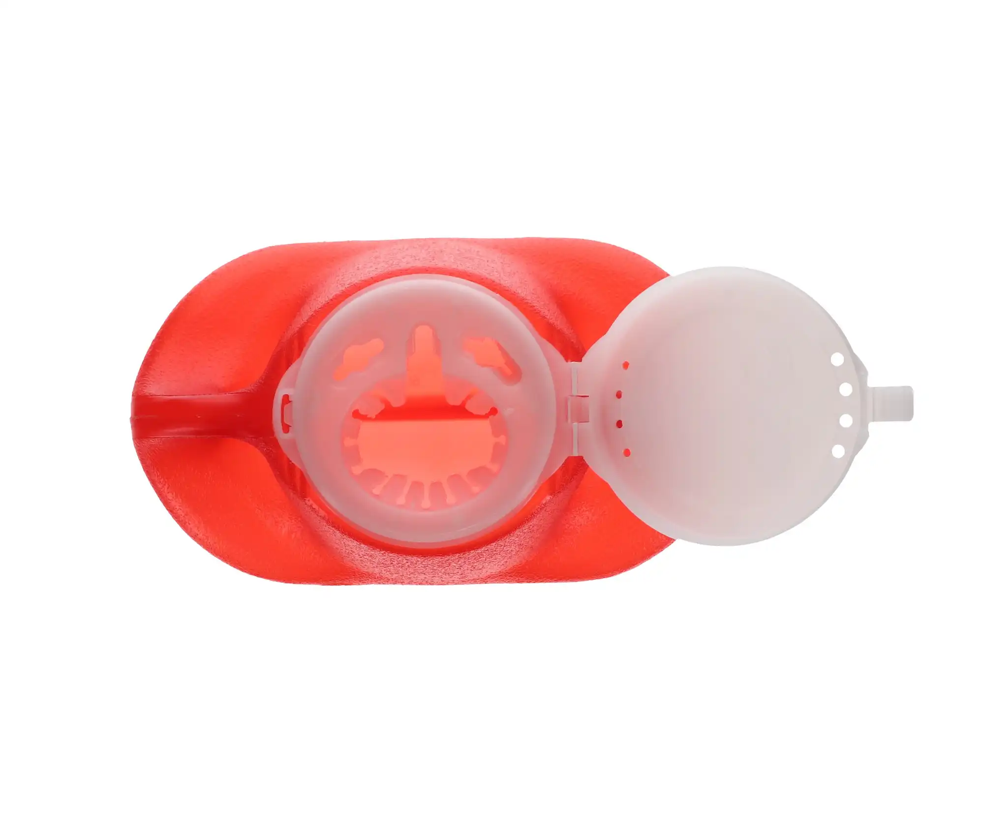 BD Multi-Use One-Piece Sharps Collector, Hinged Lid with Petals, 6.9 Qt, Medium, Red, 305489 thumbnail 3